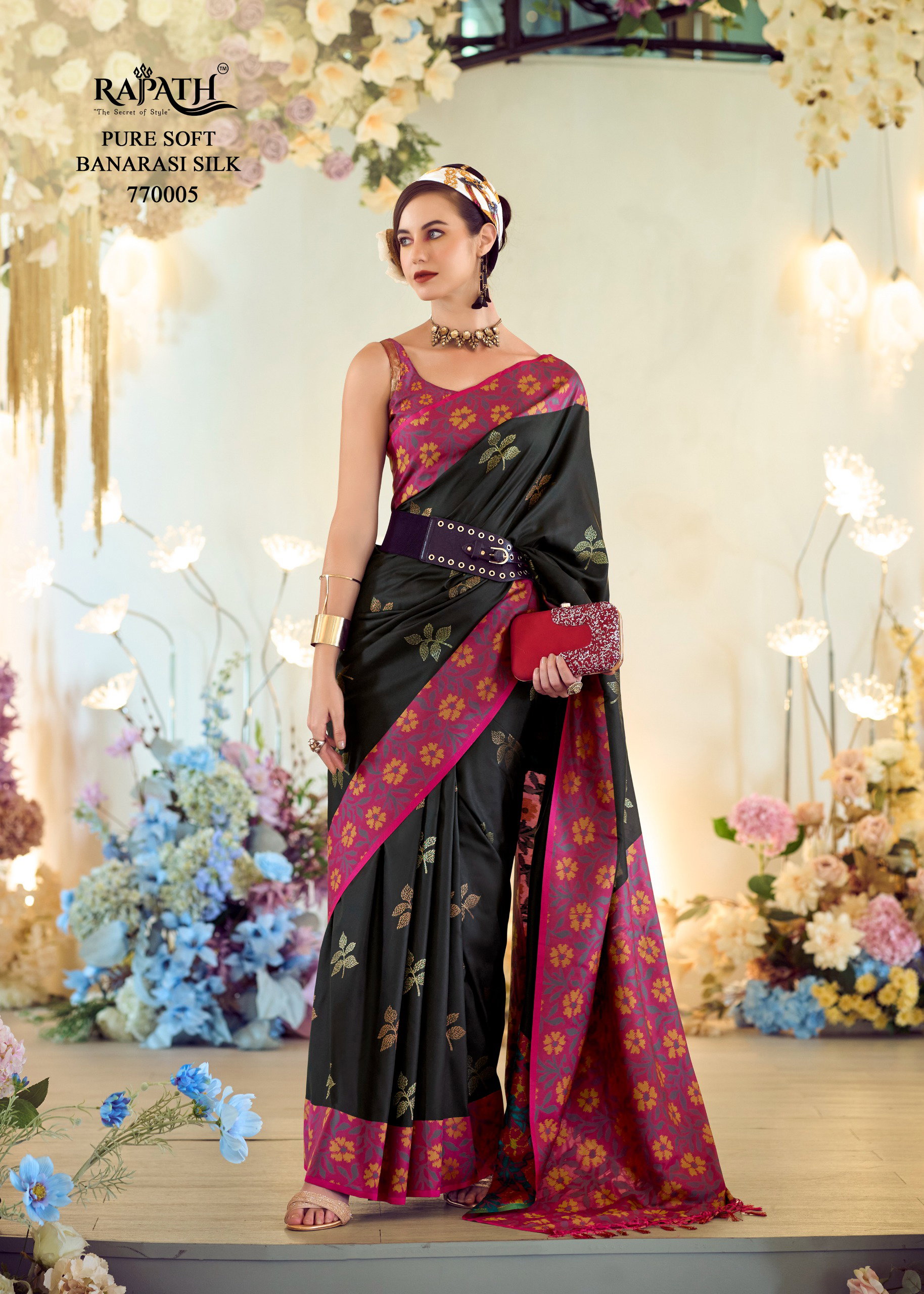Rajpath Purple Martini silk saree