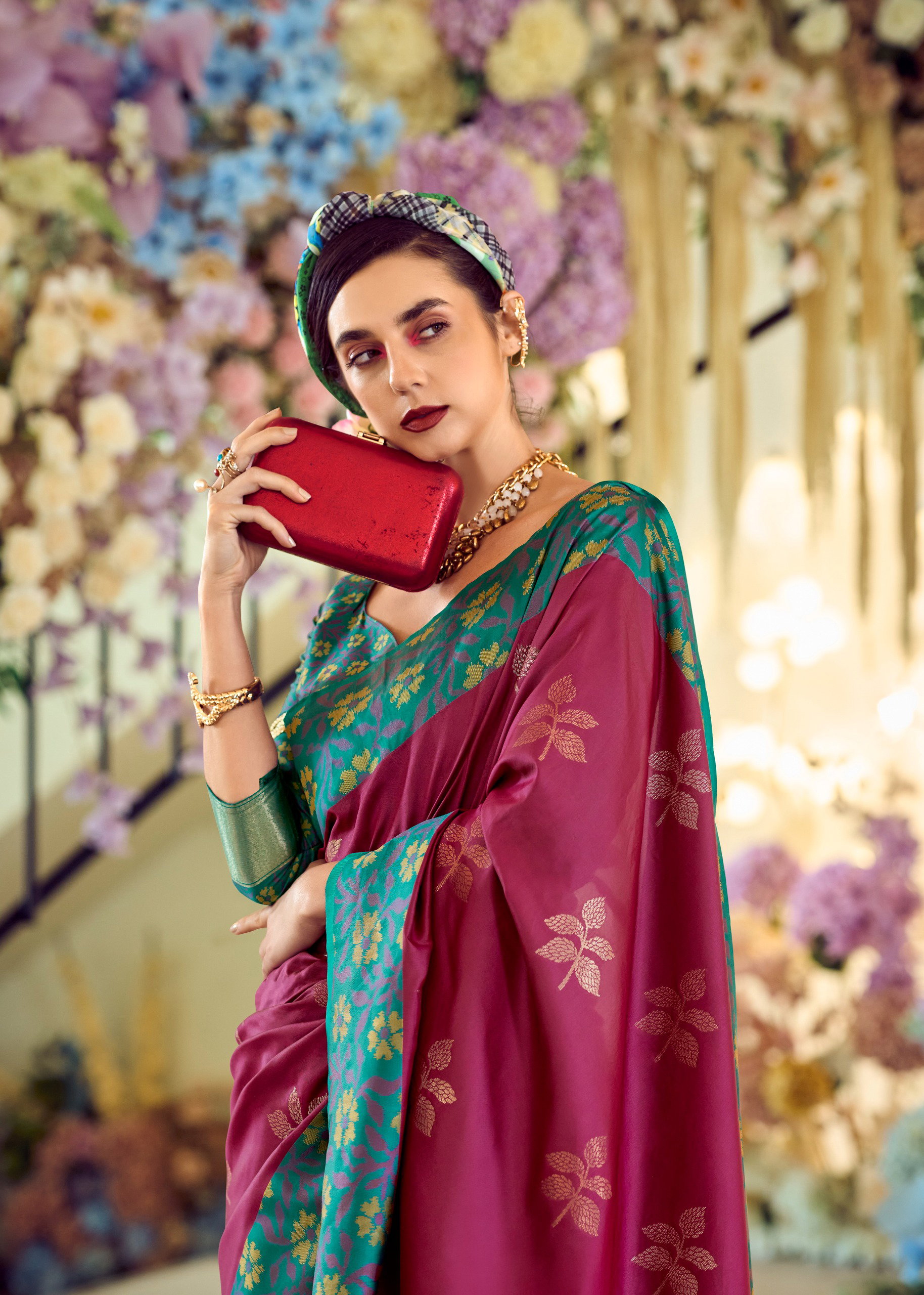 Rajpath Purple Martini silk saree