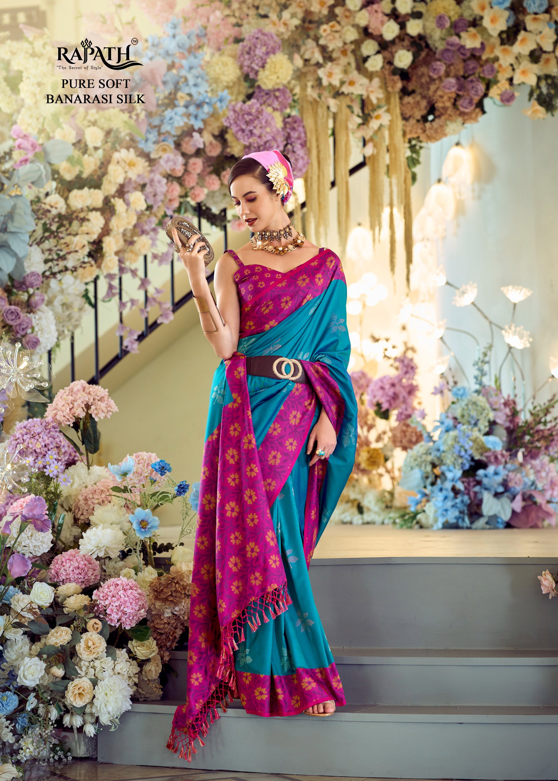 Rajpath Purple Martini silk saree