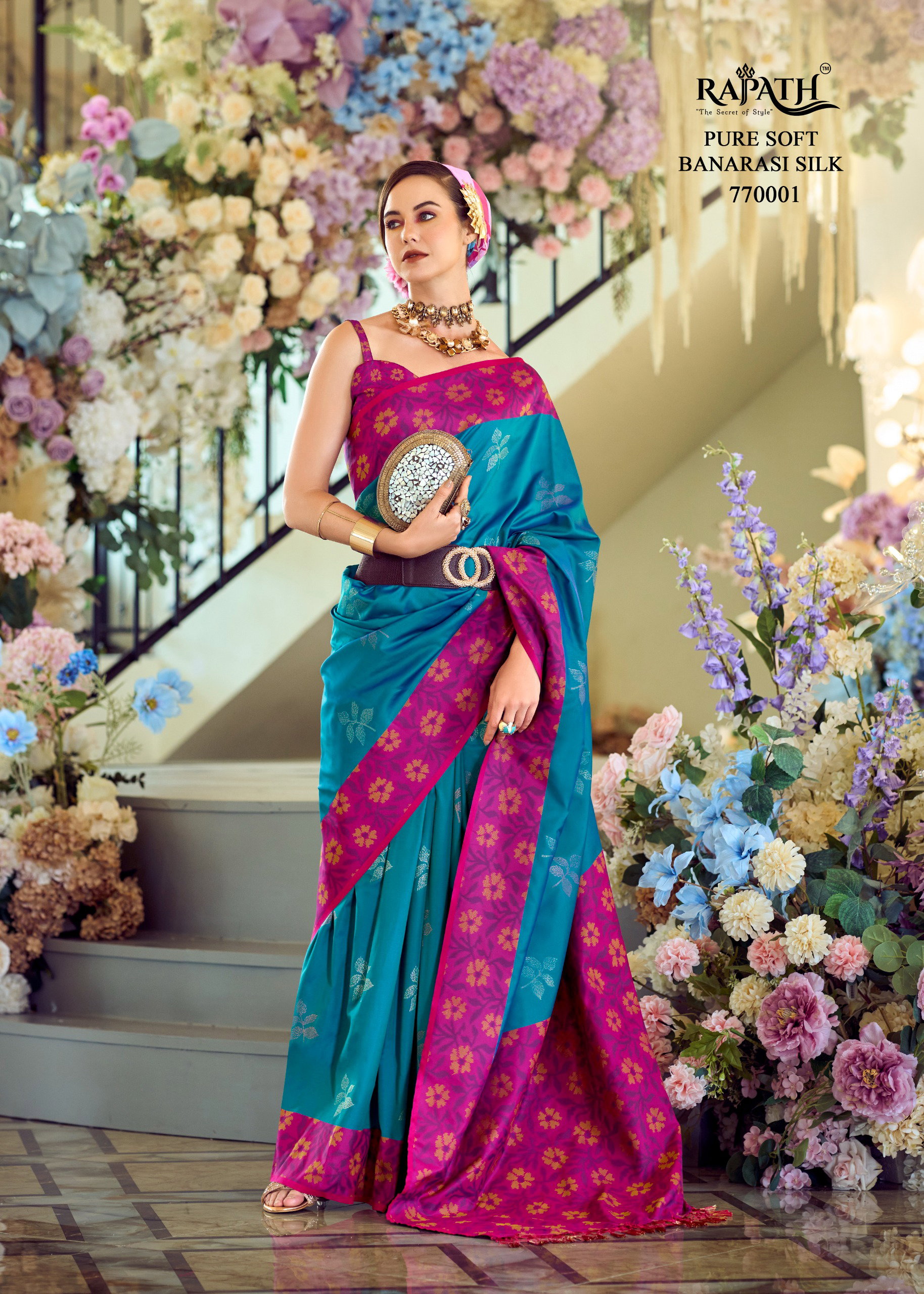 Rajpath Purple Martini silk saree