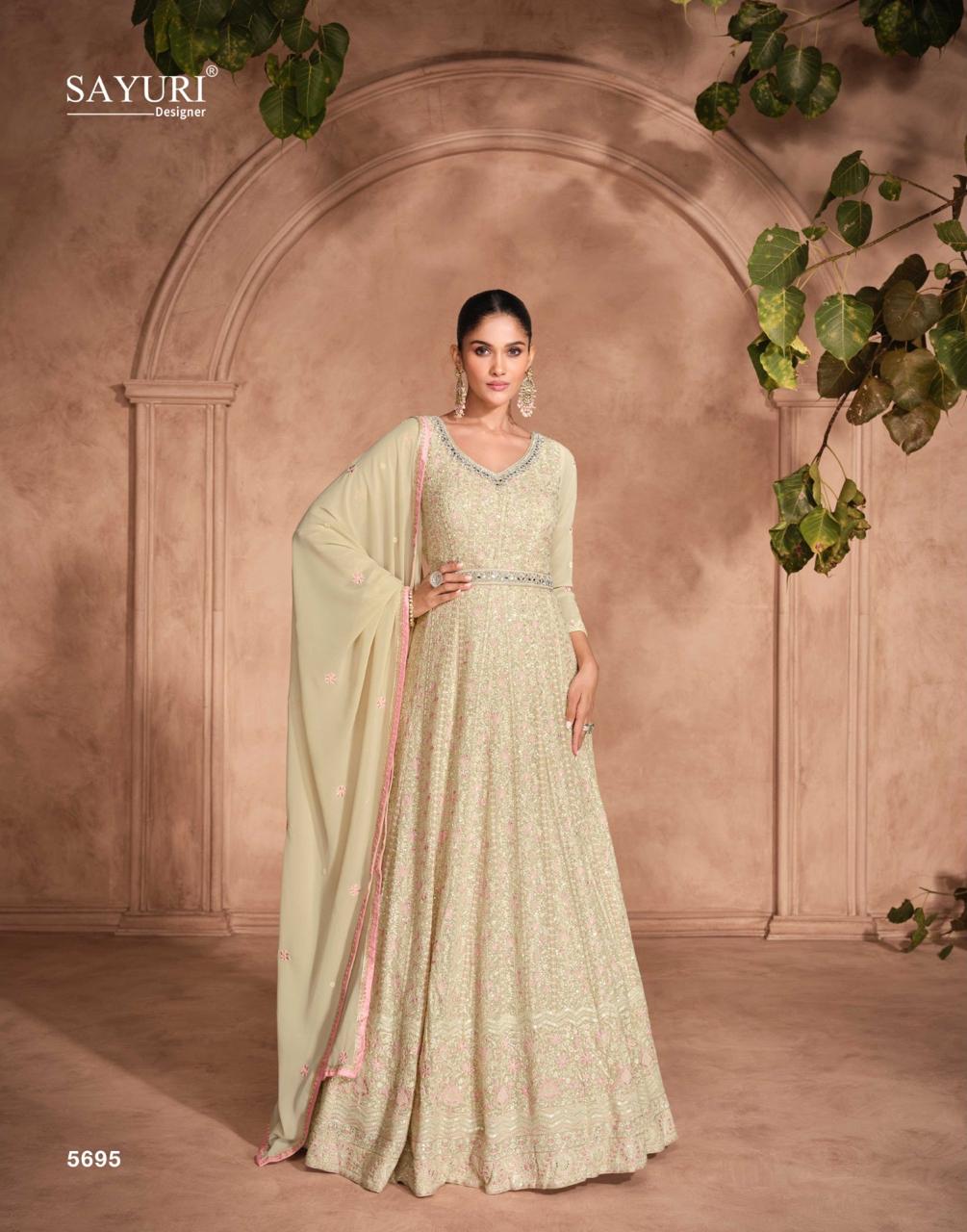 Sayuri Rivaah Georgette Designer Gown With Dupatta Collection