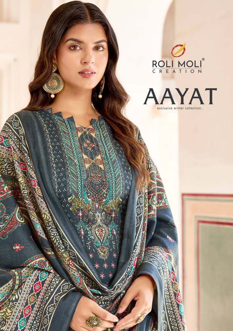 Roli Moli Aayat Pashmina Dress Material Collection