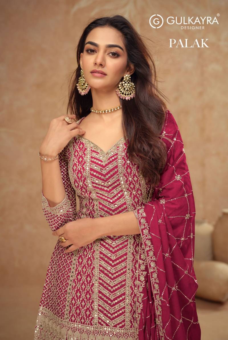 Gulkayra Palak Chinon Designer Salwar Suits Collection