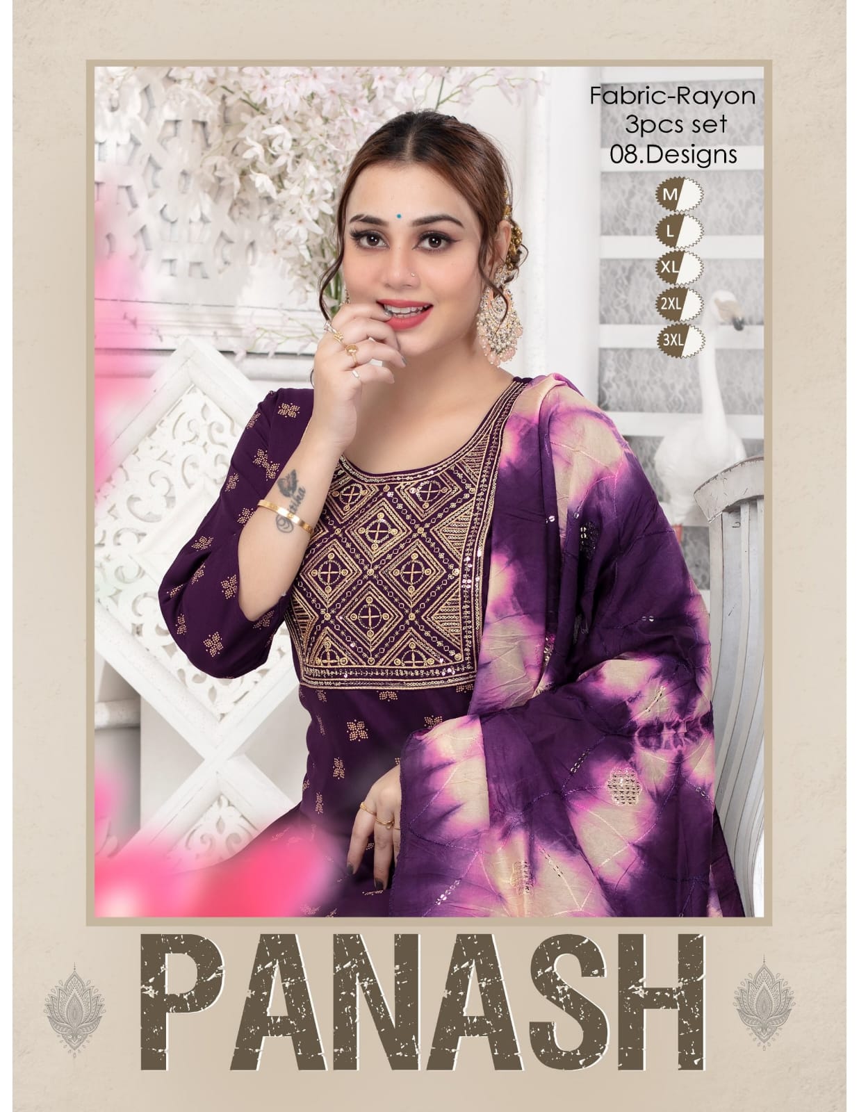 Fashion Talk Panash Rayon Designer Kurti Bottom With Dupatta