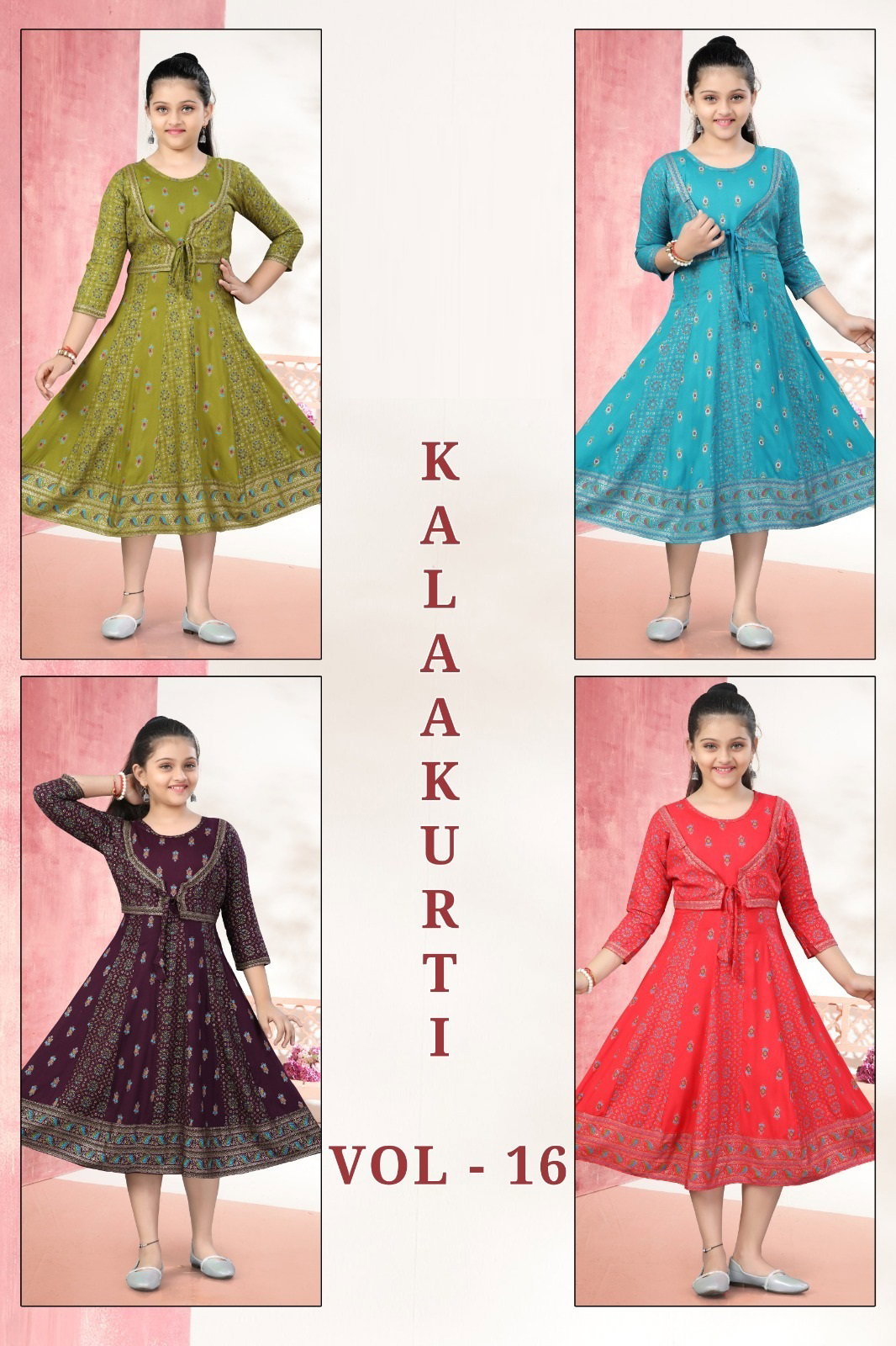 Kalaa Kurti Vol 16 Rayon Printed Kids Wear Collection