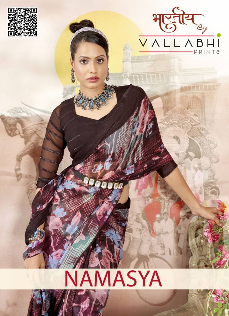 Vallabhi Namasya Georgette Printed Saree Collection