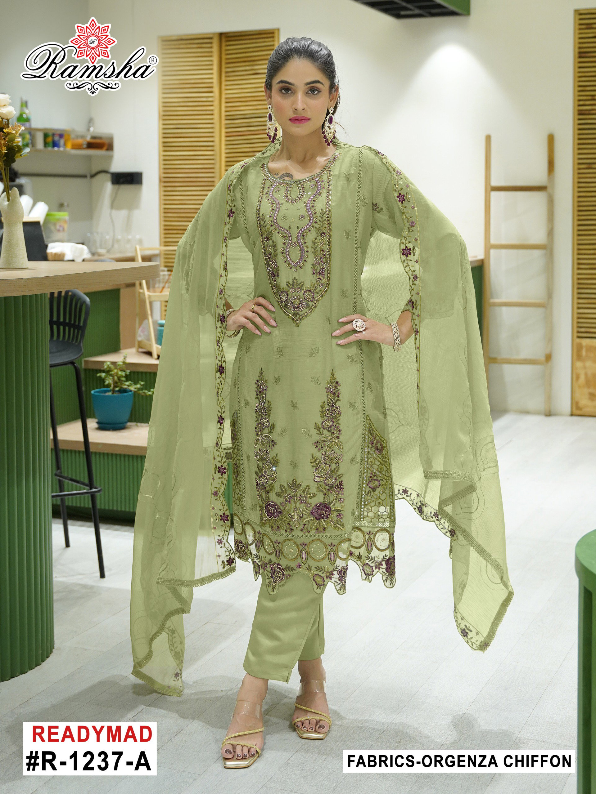 Ramsha R 1237 Ready Made Pakistani Salwar Suits