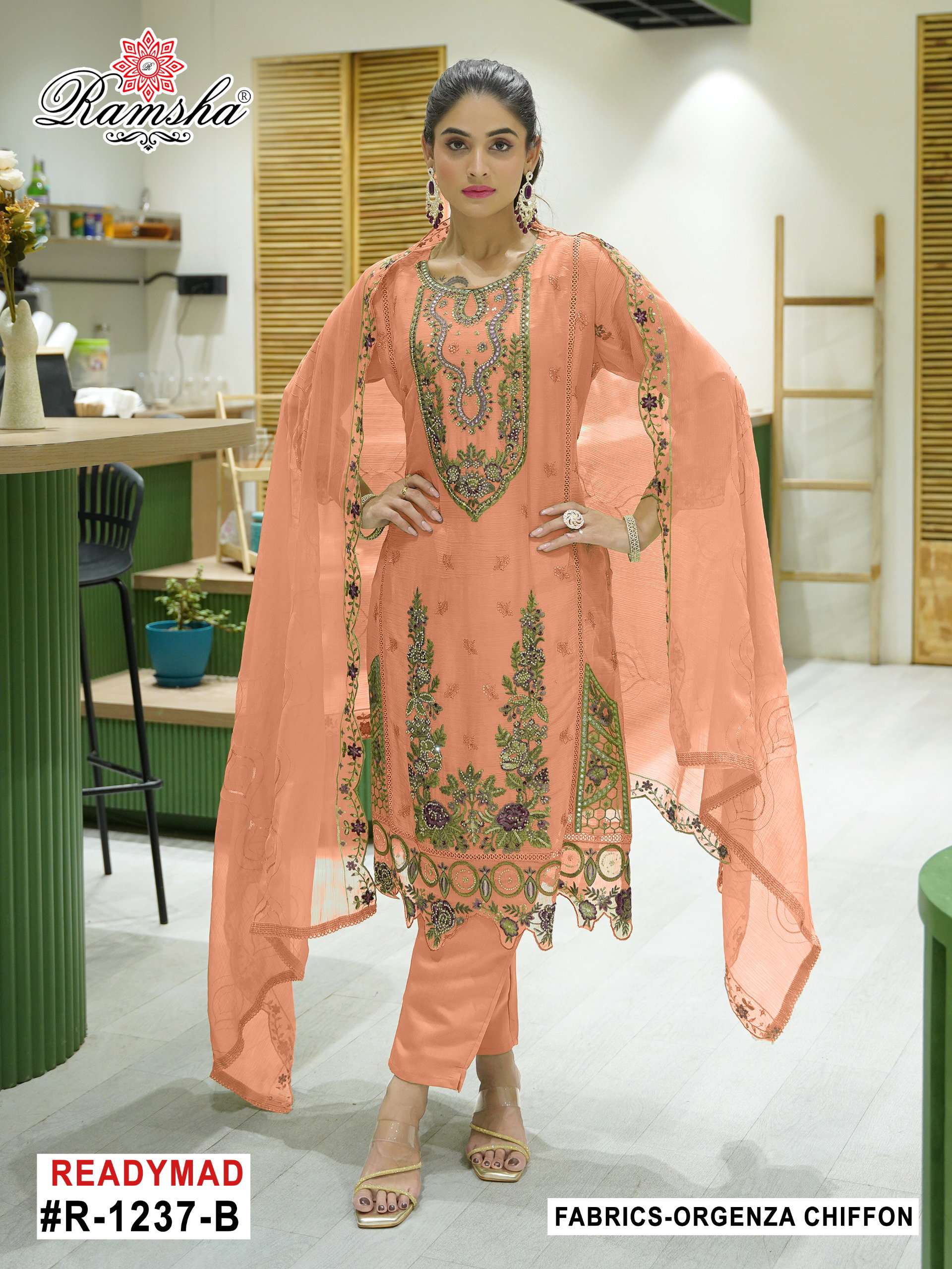 Ramsha R 1237 Ready Made Pakistani Salwar Suits