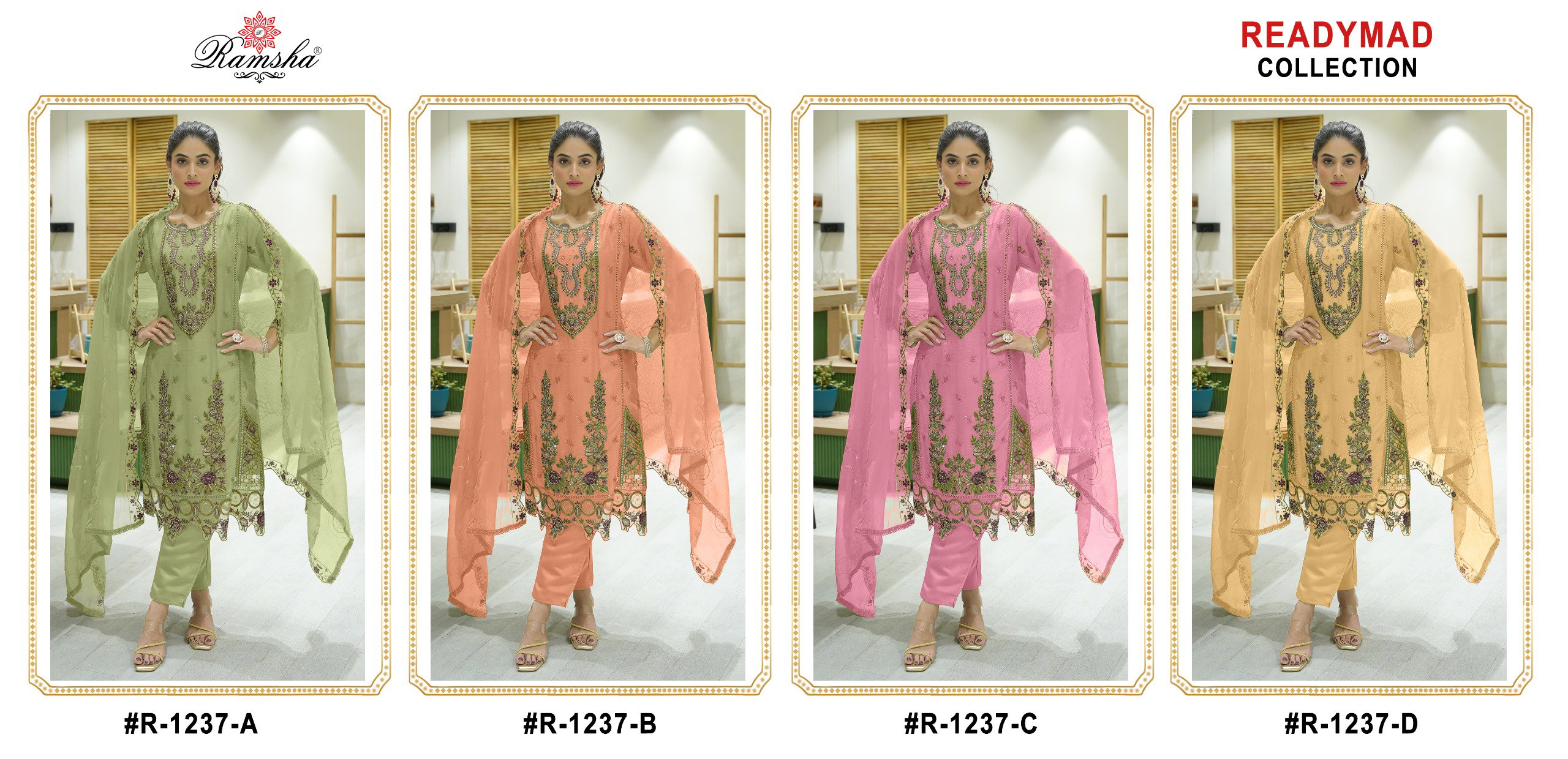 Ramsha R 1237 Ready Made Pakistani Salwar Suits