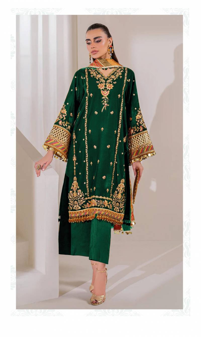 Deepsy Velvet 24 Embroidered Pakistani Salwar Suit Collection