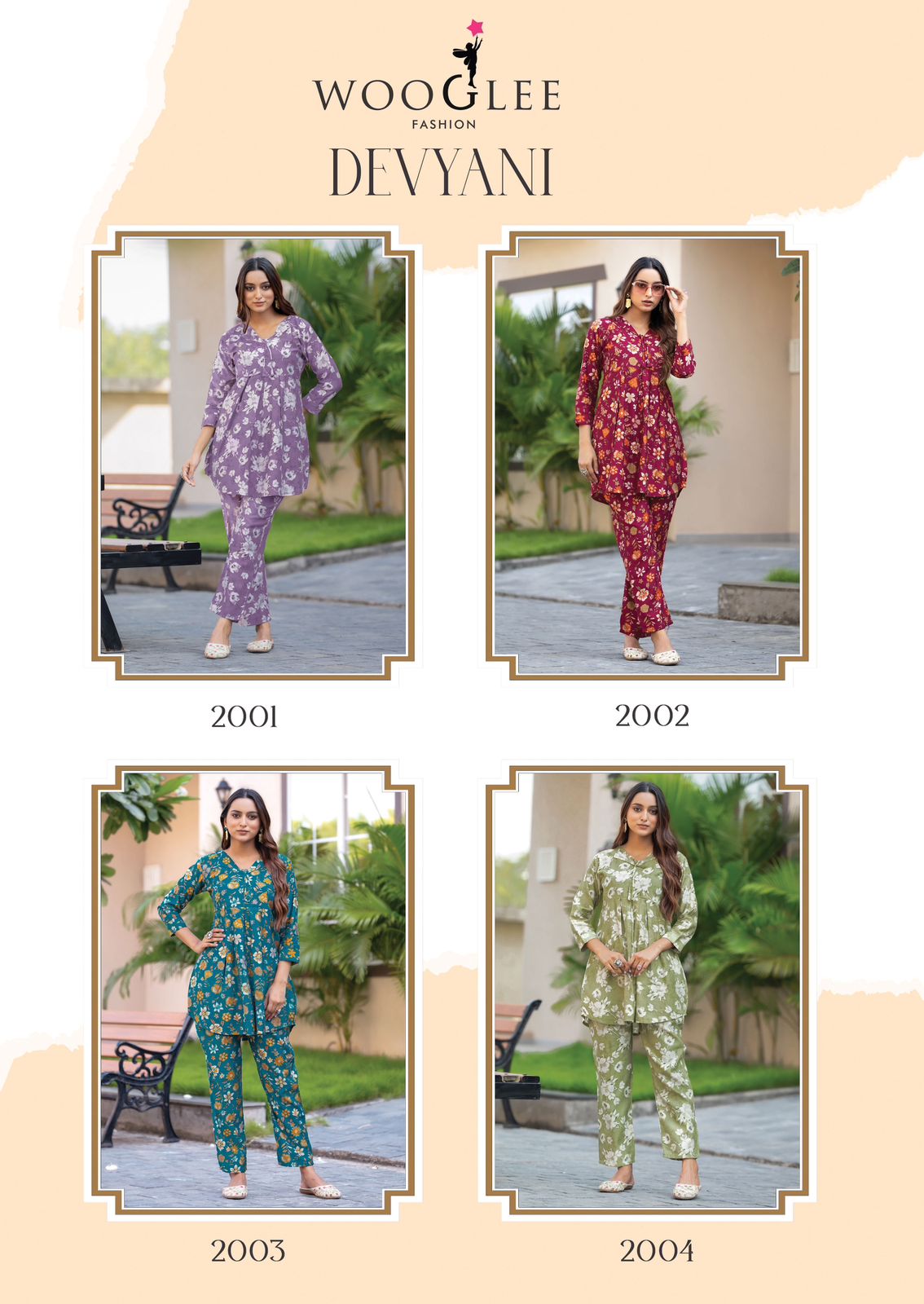 Wooglee Devyani Printed Western Co Ord Set Collection