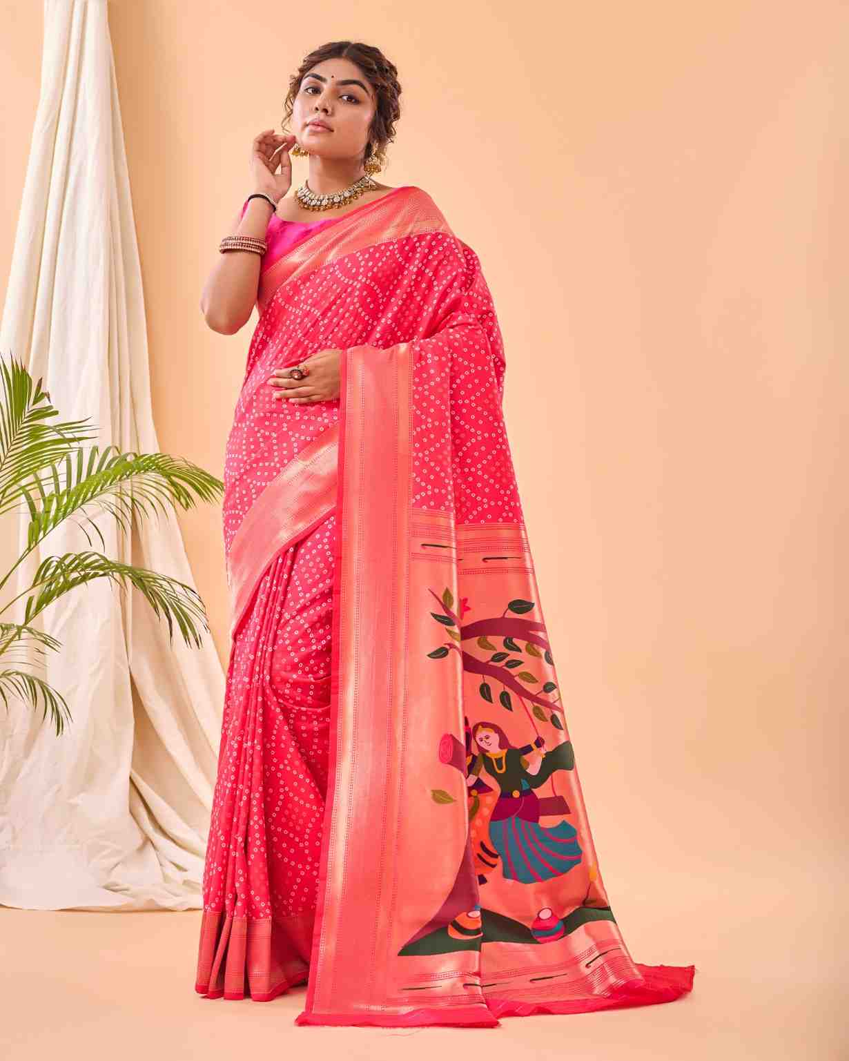 Kc 3056 Designer Pathani Silk Saree Collection