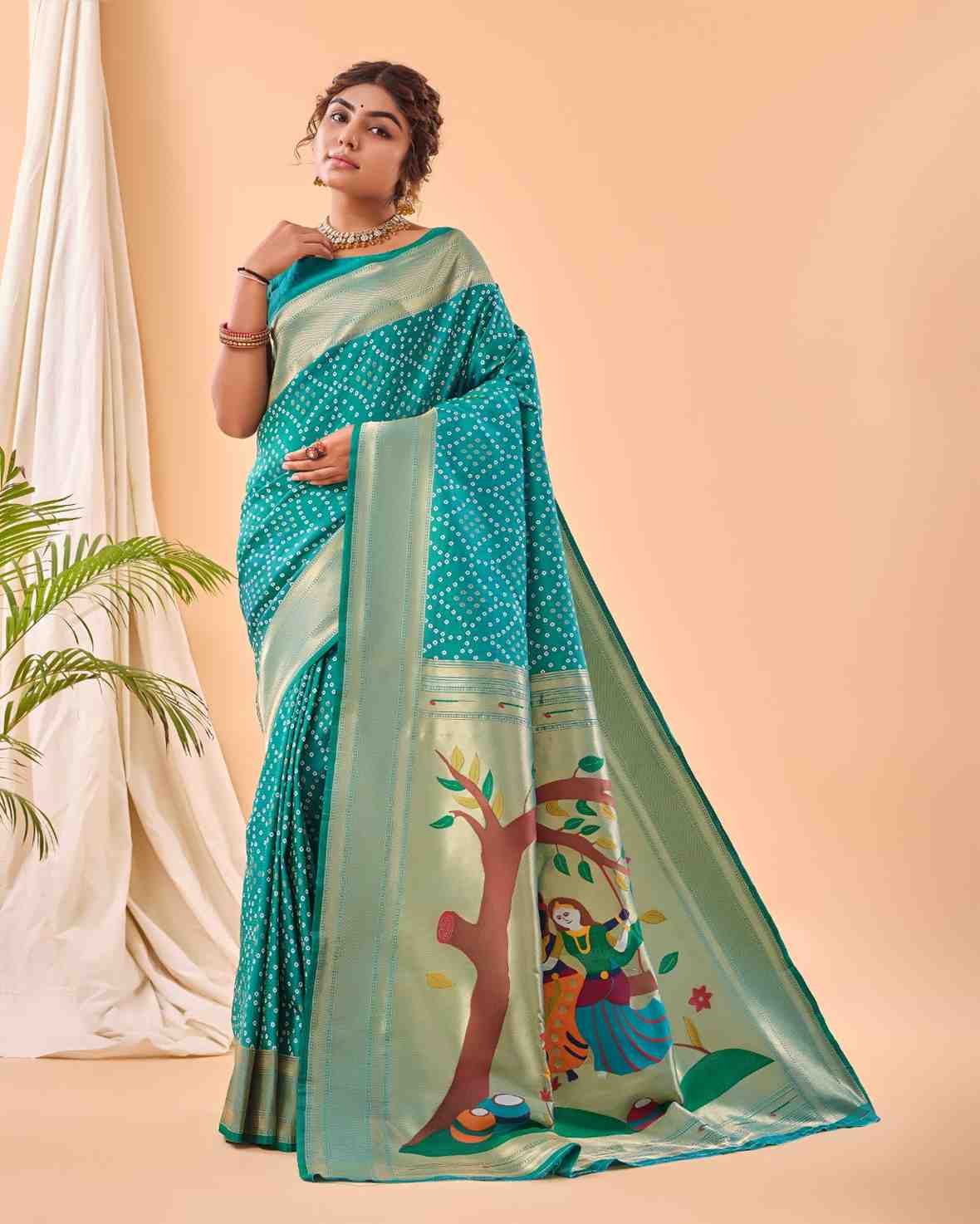 Kc 3056 Designer Pathani Silk Saree Collection