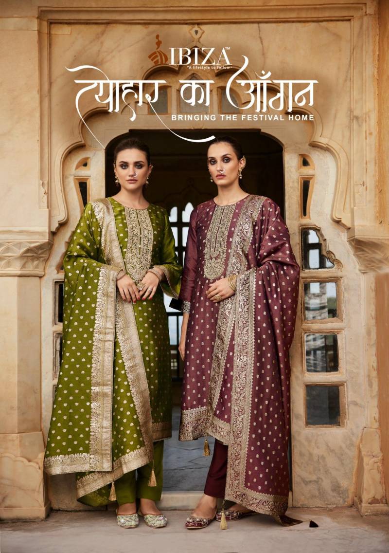 Ibiza Tyohaar Ka Angan Banarasi Silk Salwar Kameez Collection