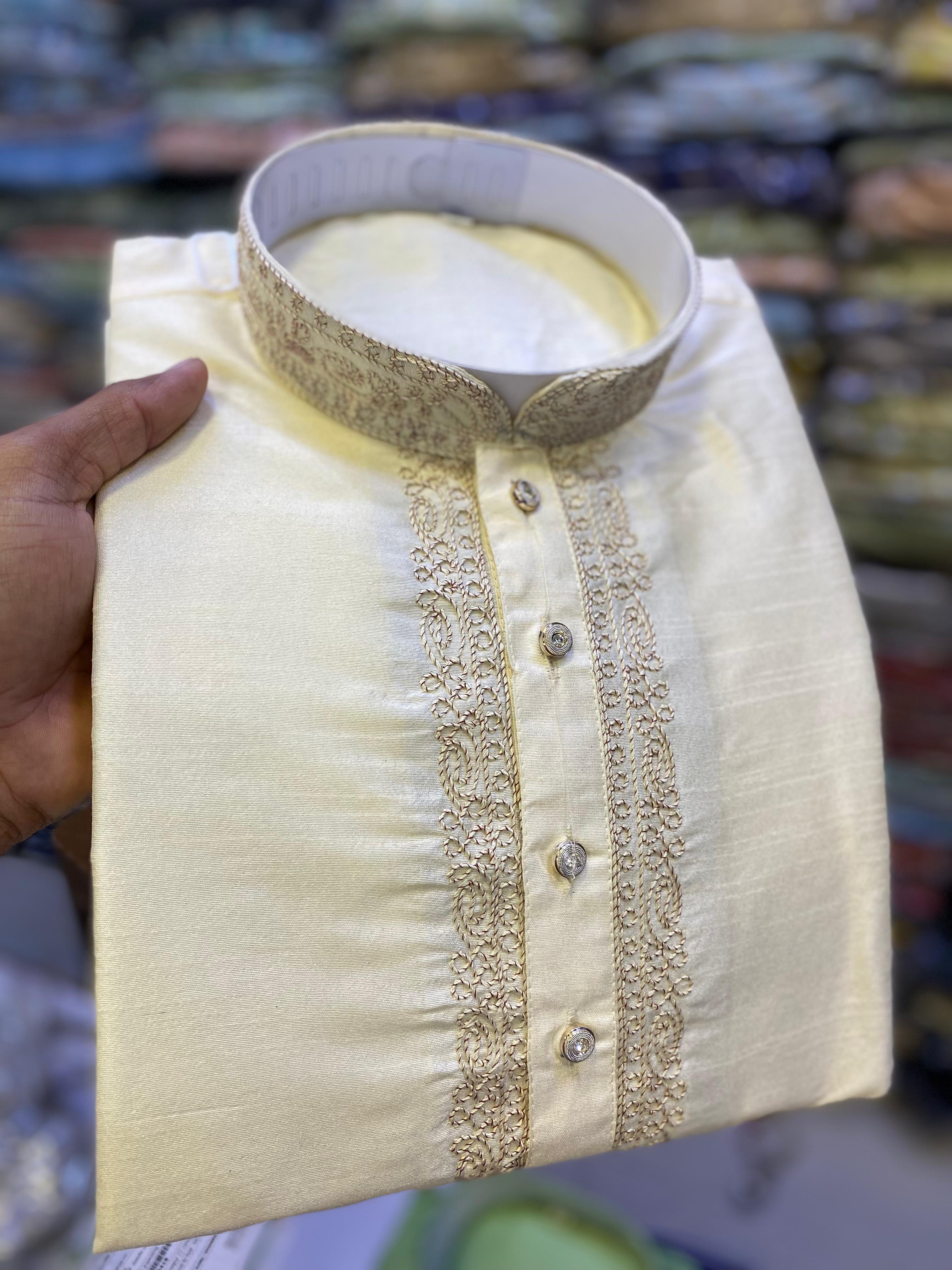 Embroidery Work Mens Kurta Vol 1 Kurta With Pyjama Collection