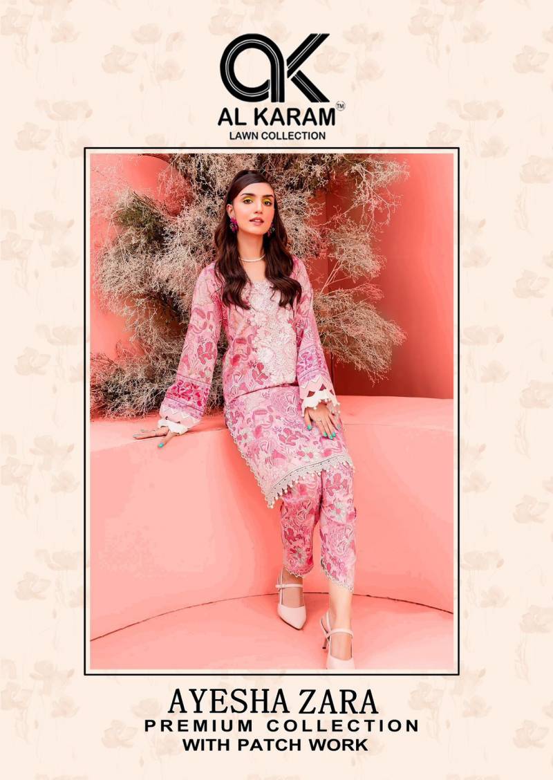 Al Karam Ayesha Zara Cotton Printed Dress Material