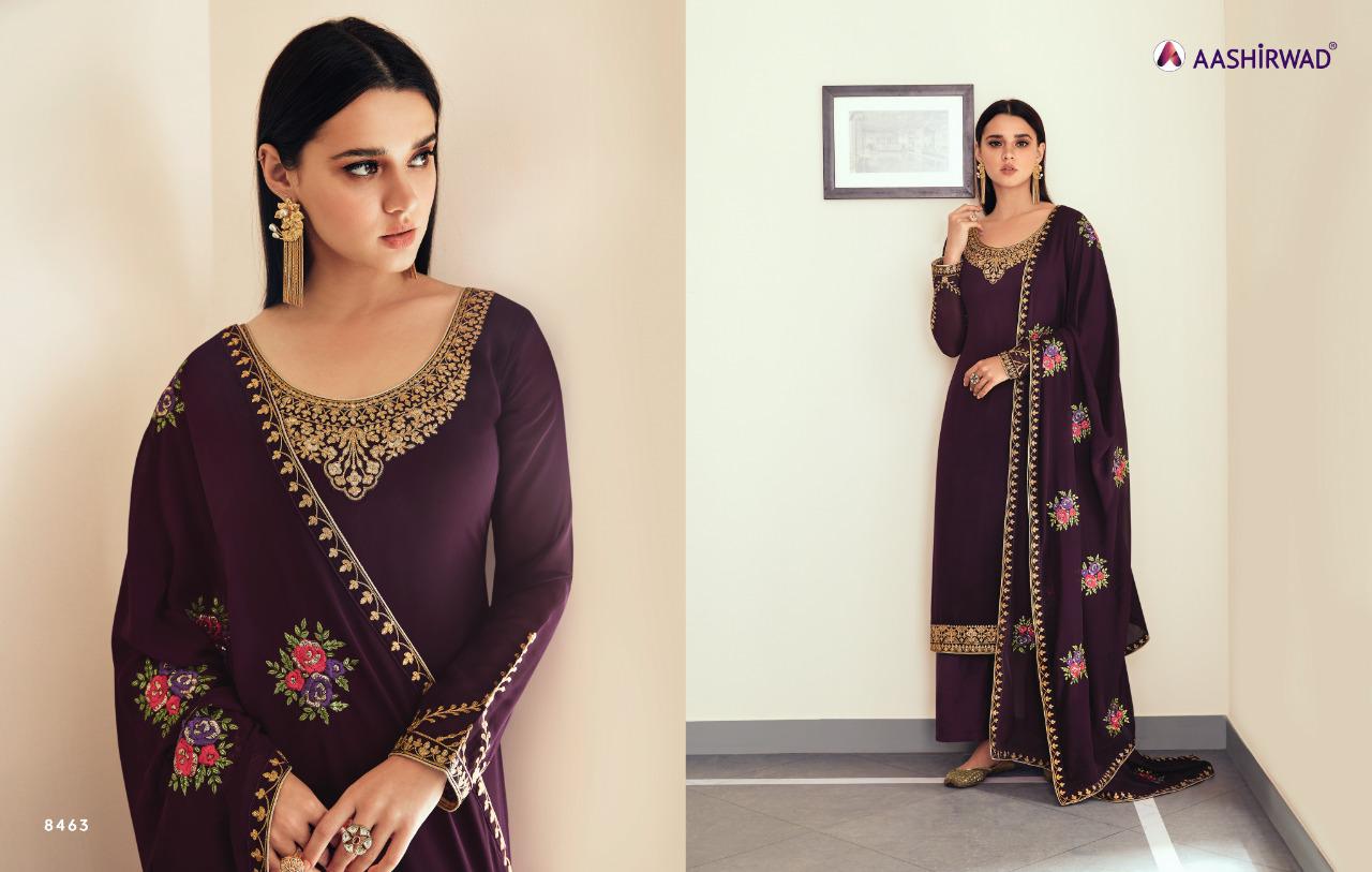 Aashirwad Sunehri Georgette Salwar Kameez Collection