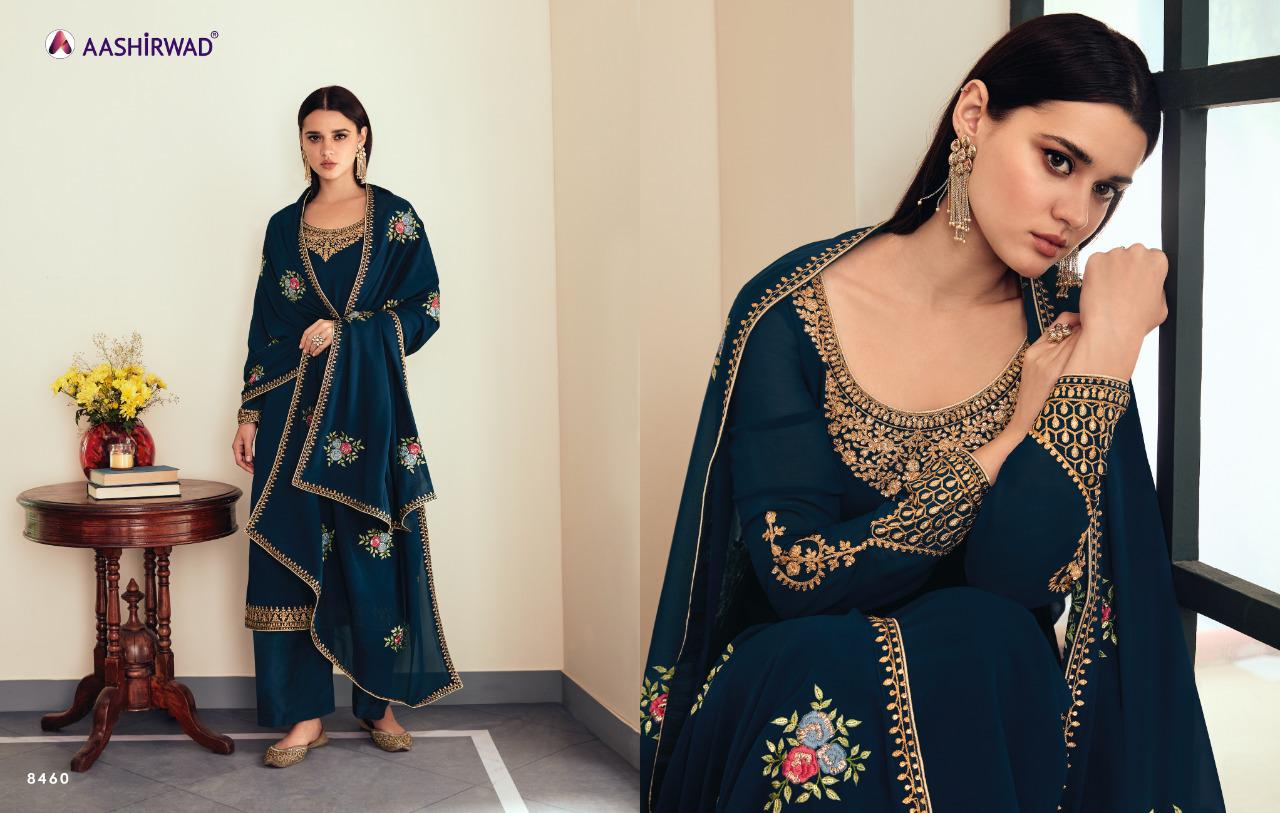 Aashirwad Sunehri Georgette Salwar Kameez Collection