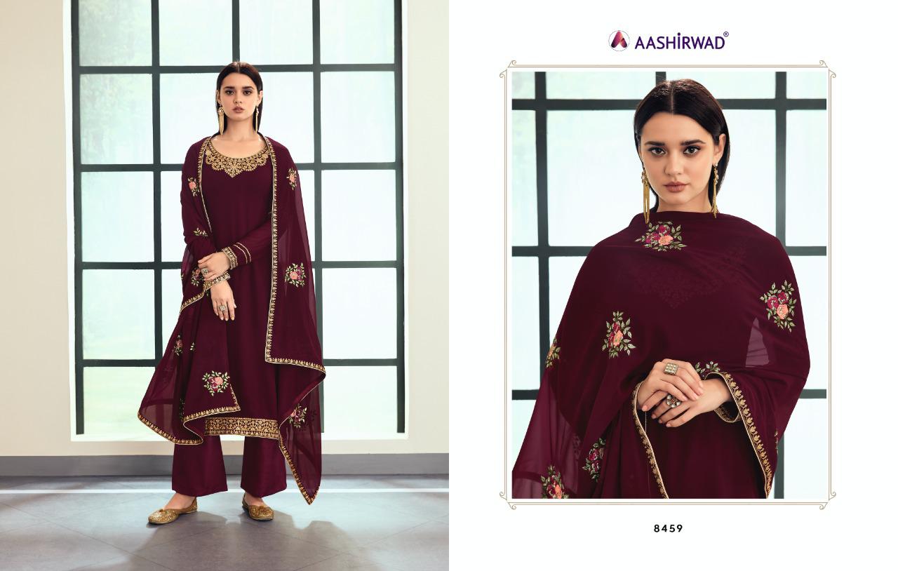 Aashirwad Sunehri Georgette Salwar Kameez Collection