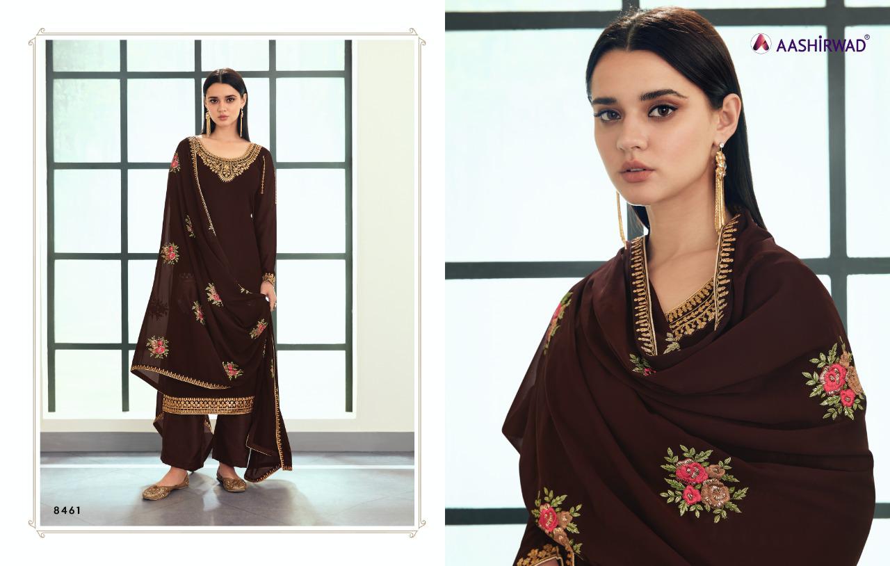 Aashirwad Sunehri Georgette Salwar Kameez Collection