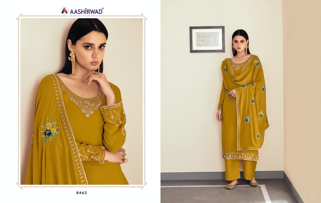 Aashirwad Sunehri Georgette Salwar Kameez Collection