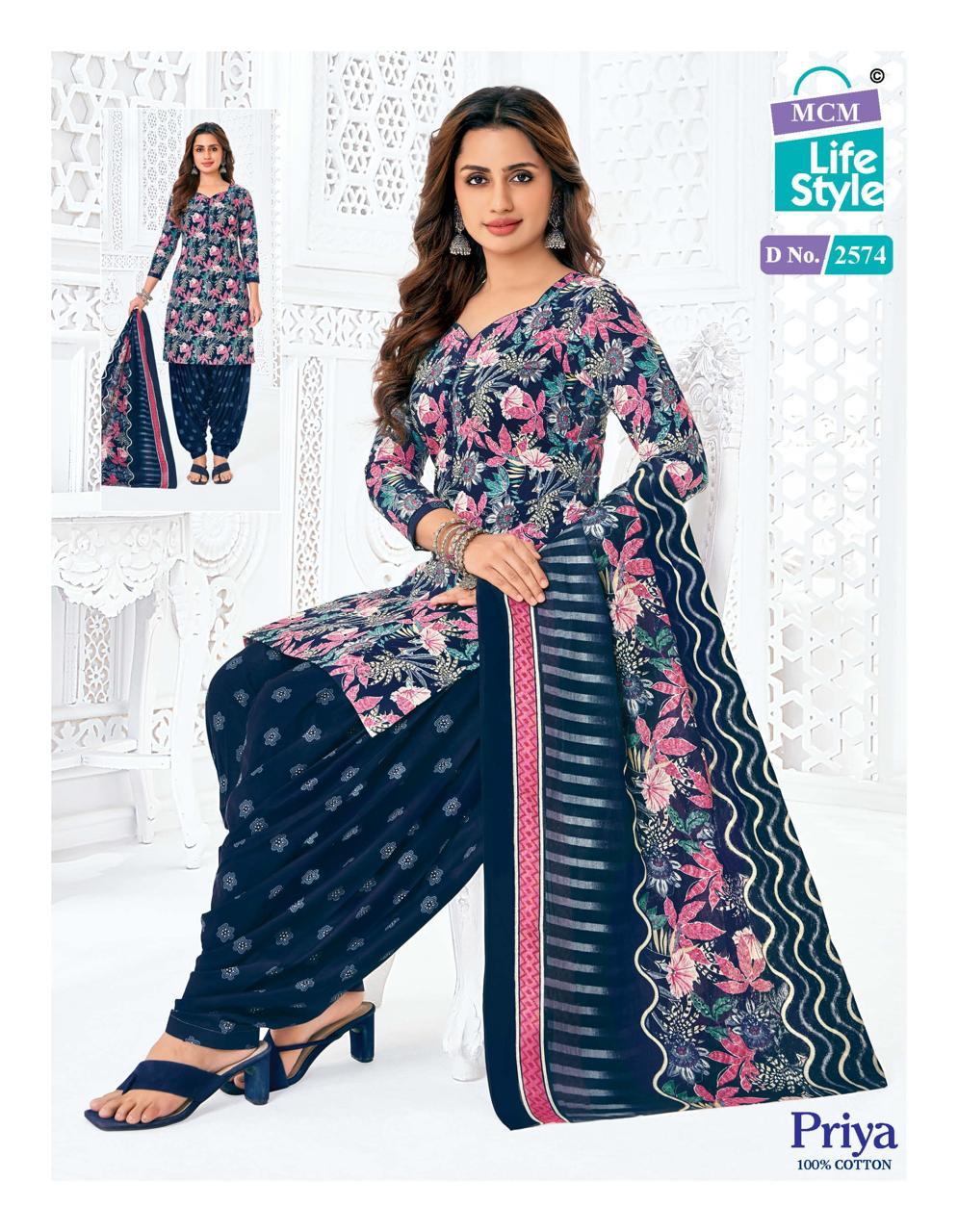 Mcm Priya Vol 25 Cambric Cotton Printed Dress Material