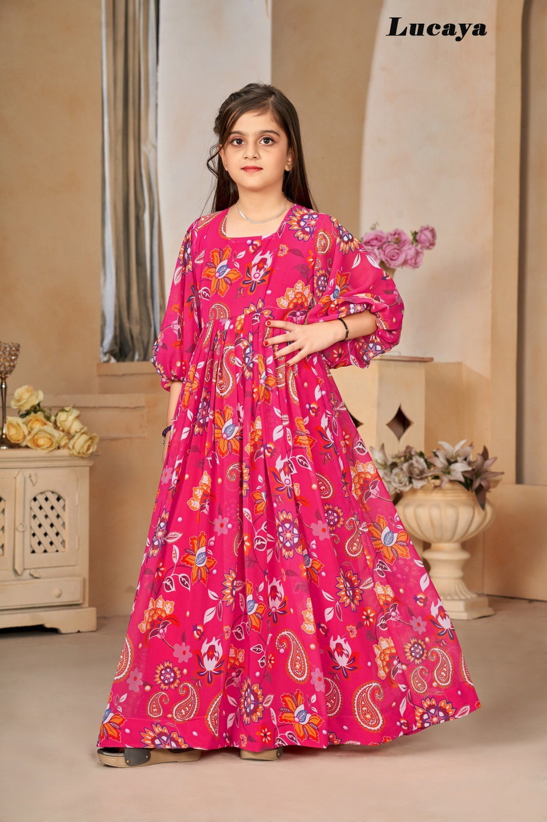 Lucaya Jenny Vol 2 Kids Wear Digital Printed Gown Collection