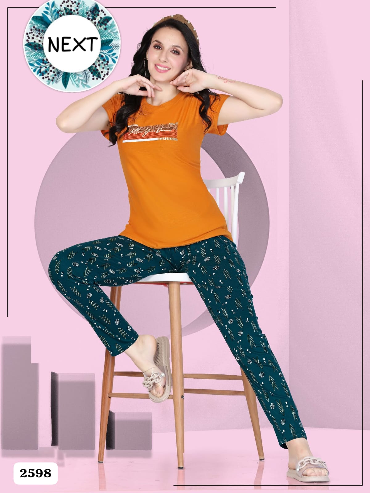 Summer Special Vol Dk 2598 Shinker Hosiery Cotton Nigth Suit