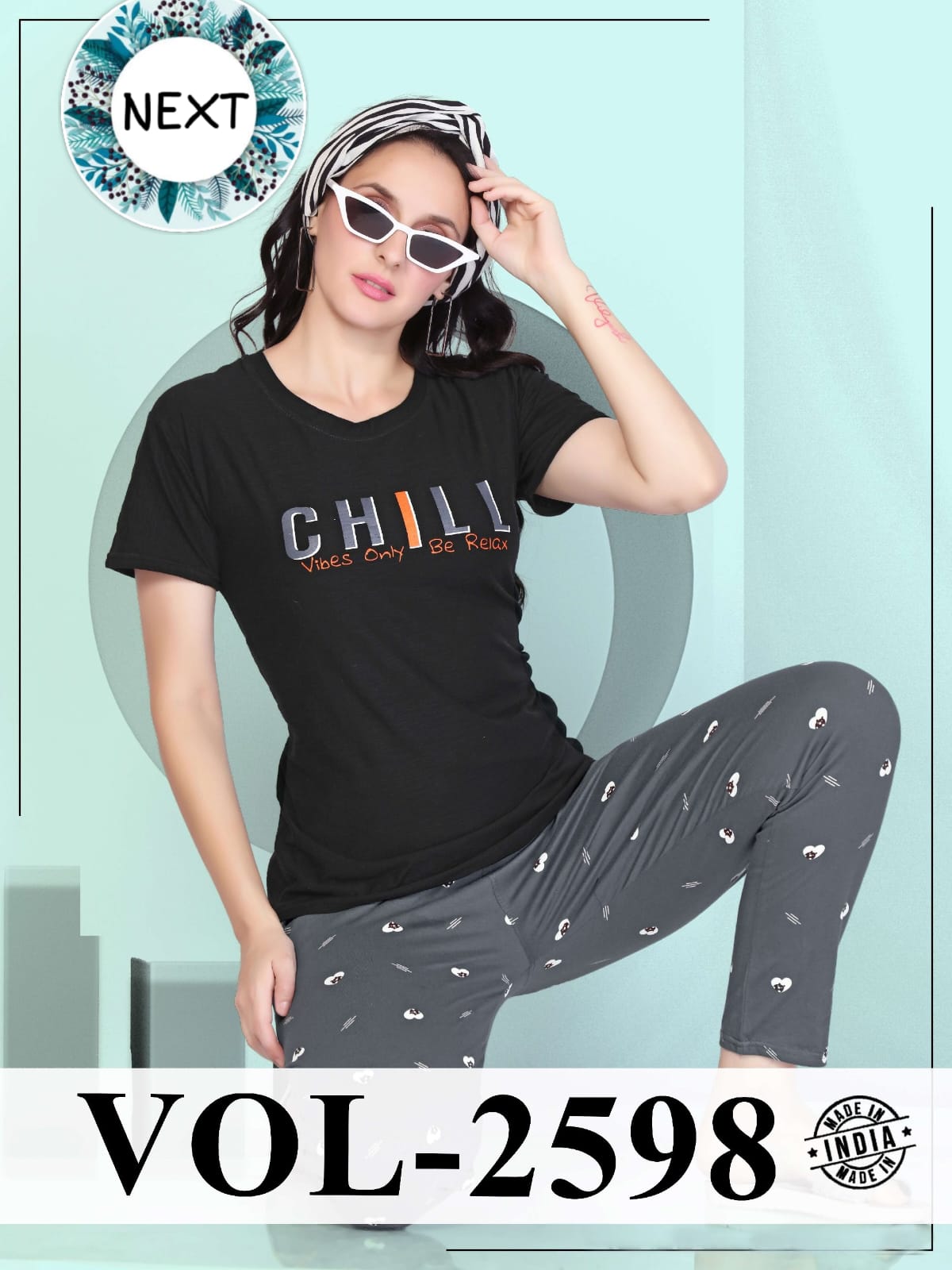 Summer Special Vol Dk 2598 Shinker Hosiery Cotton Nigth Suit