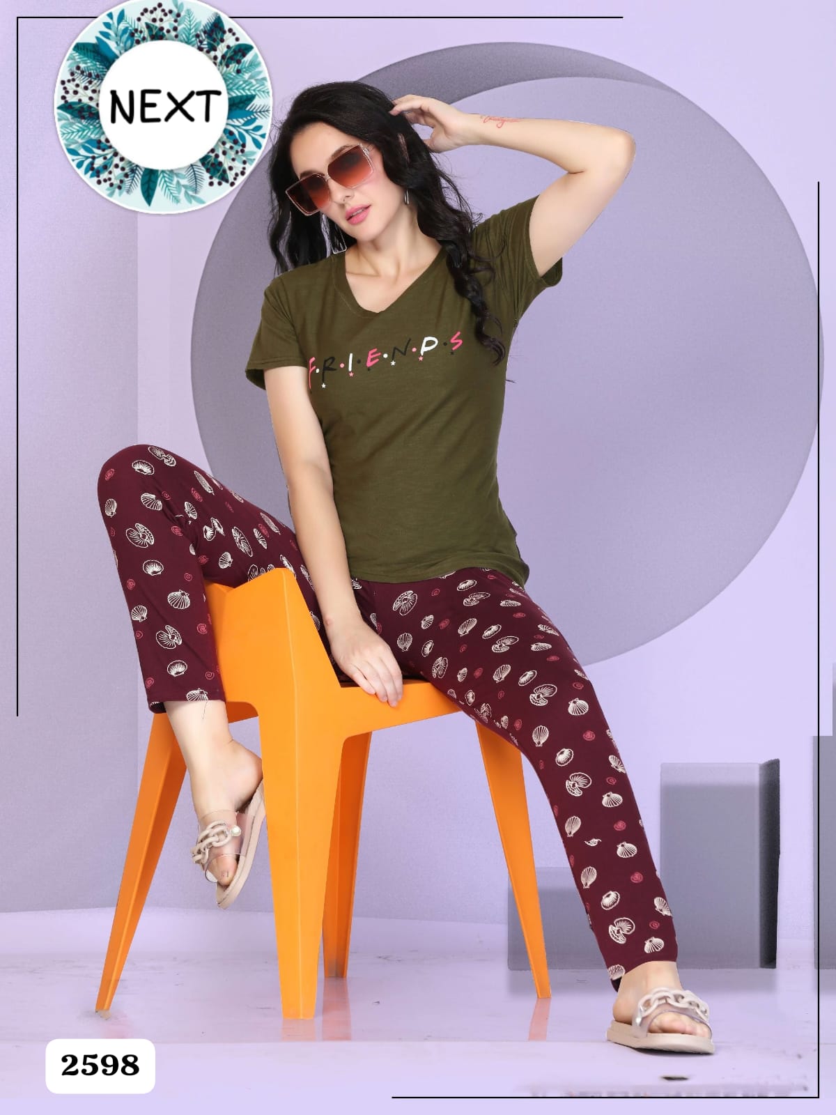 Summer Special Vol Dk 2598 Shinker Hosiery Cotton Nigth Suit