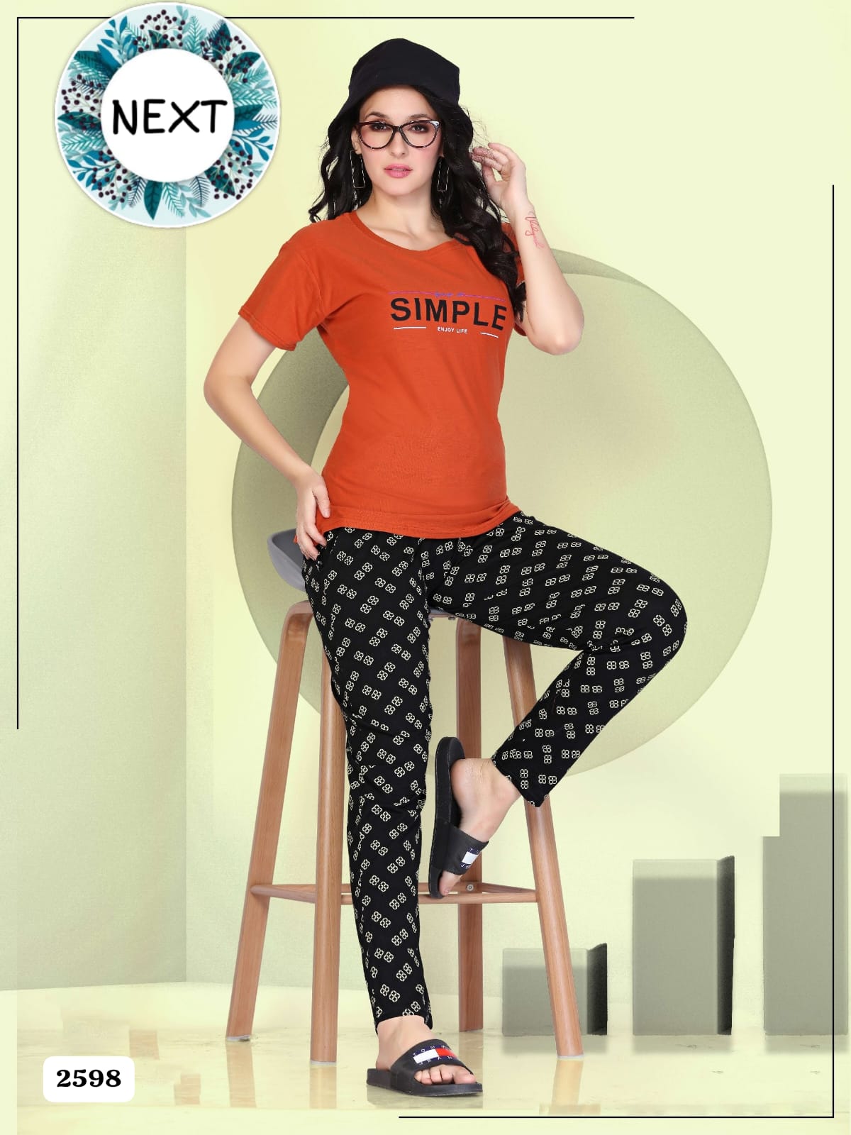 Summer Special Vol Dk 2598 Shinker Hosiery Cotton Nigth Suit