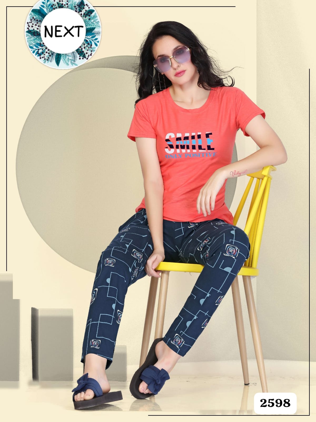 Summer Special Vol Dk 2598 Shinker Hosiery Cotton Nigth Suit