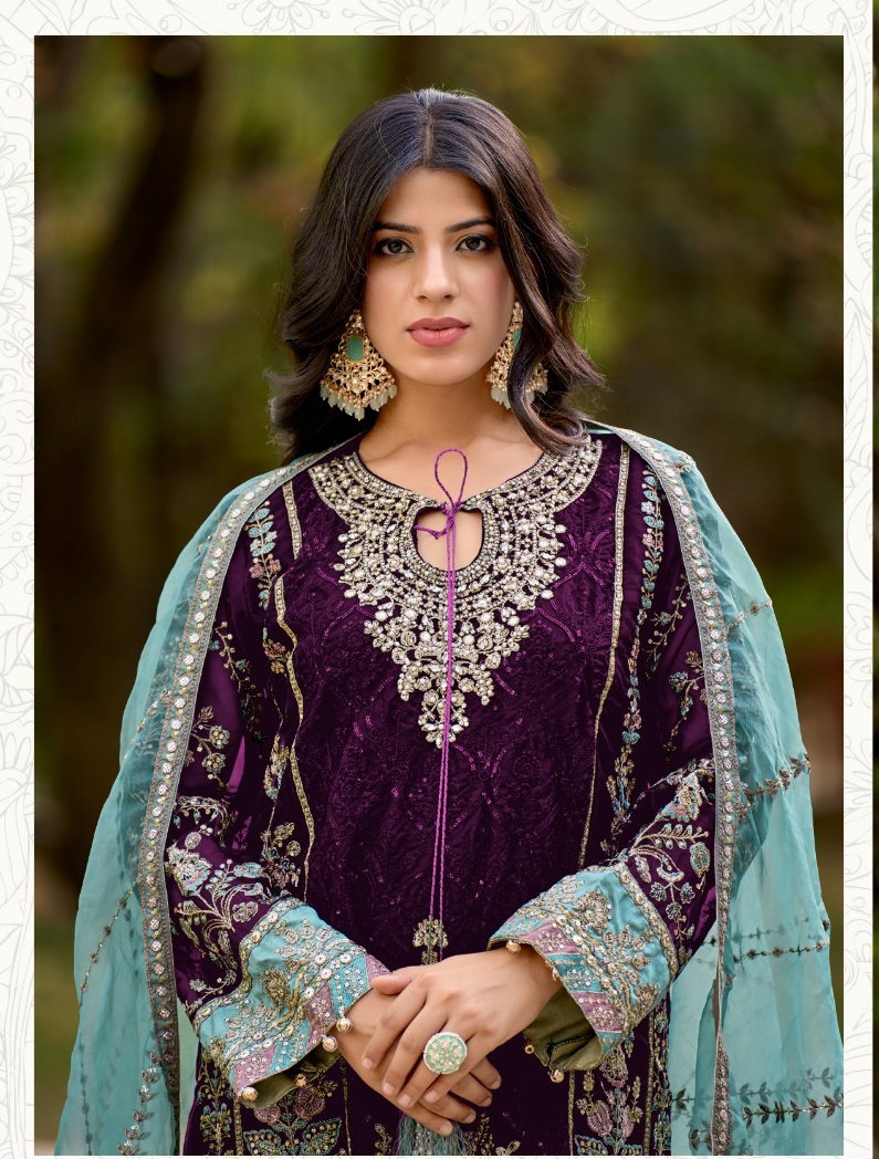 Shree 5259 Colors Velvet Embroidery Salwar kameez Collection