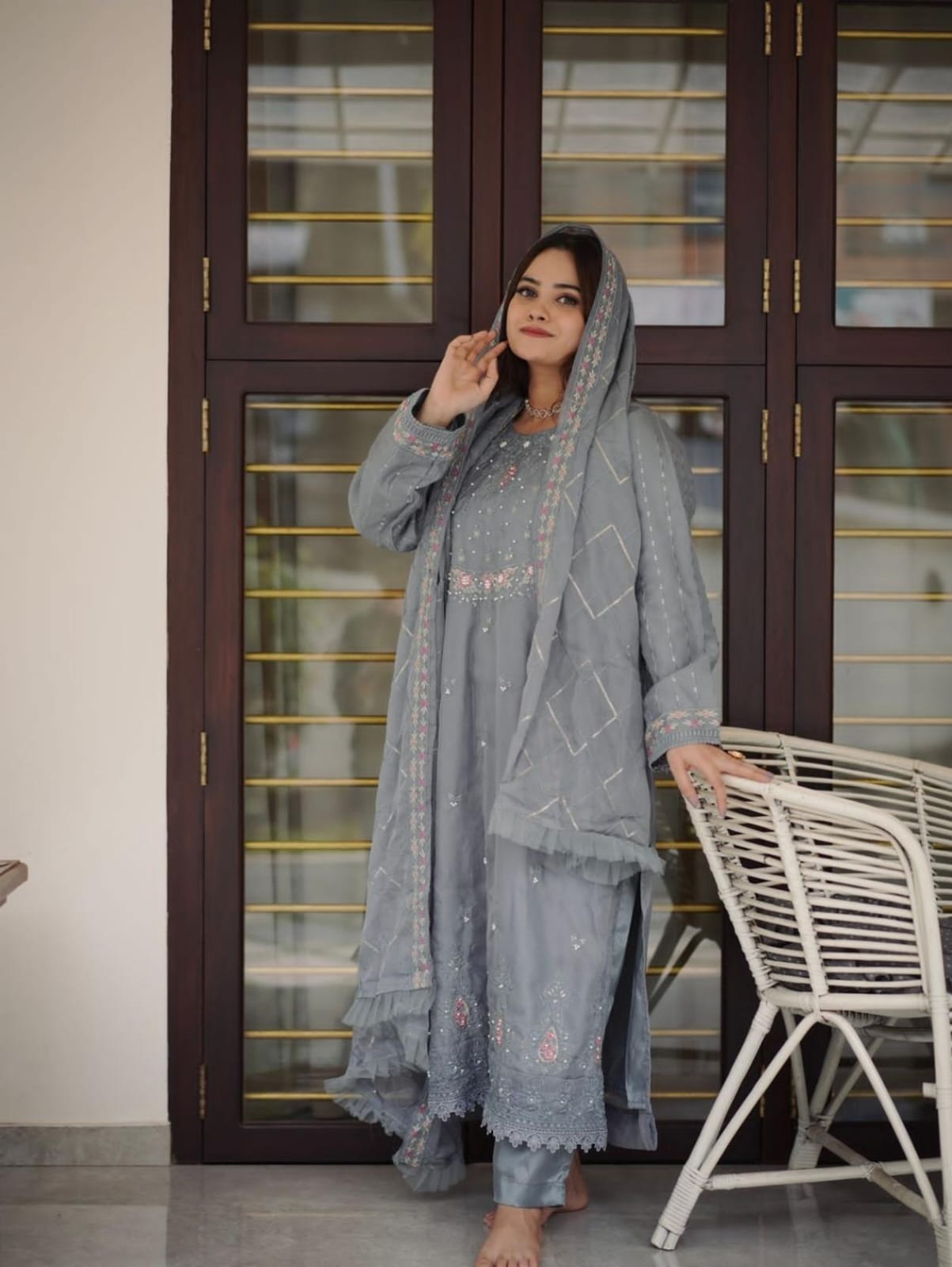 Ziaaz Designs 379 Semi Stitched Organza Salwar Suit Collection