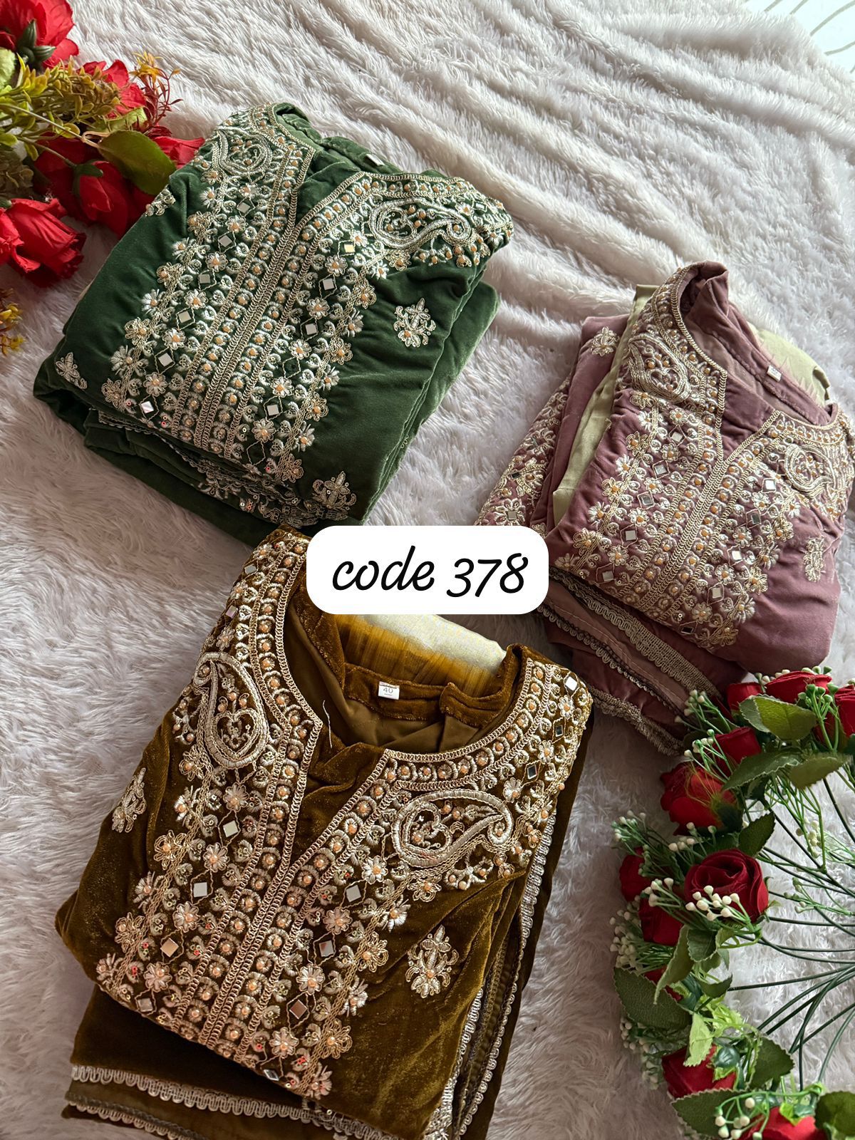 Ziaaz 378 Colours Velvet Embroidered Salwar Kameez Collection