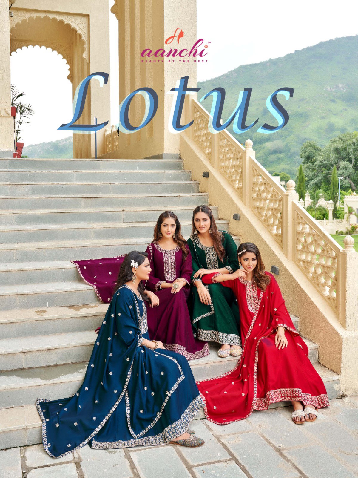 Aanchi Kurtis Lotus Kurti Pant With Dupatta Collection
