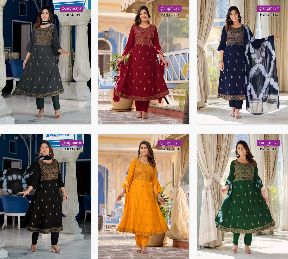 Rangmaya Pahal Rayon Designer Kurti Bottom With Dupatta