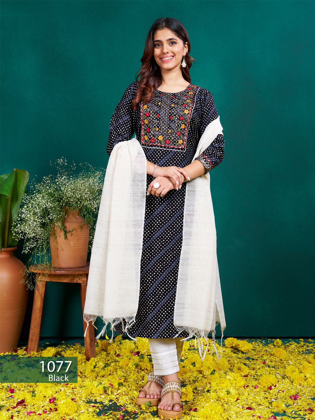 Eva 1077 Rayon Kurti Pant With Dupatta Collection