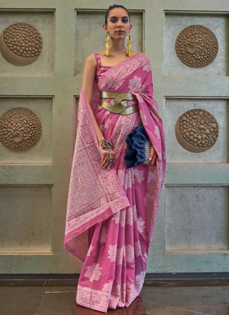 Purple Colour Kshenaz 307004 Lucknowi Fancy Wear Wholesale Printed Saree