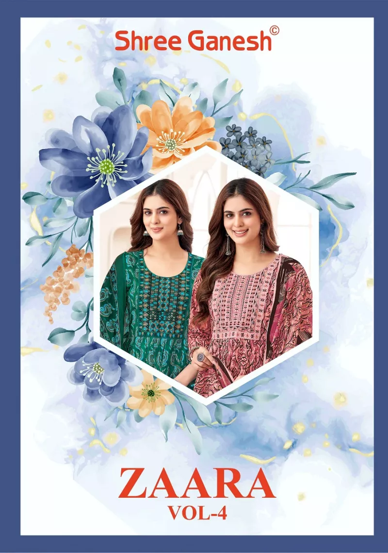Shree Ganesh Zaara Vol 4 Ready Made Naira Cut Collection