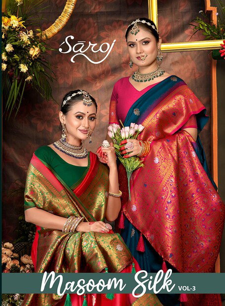 Saroj Masoom Silk Vol 3 Designer Silk Saree Collection