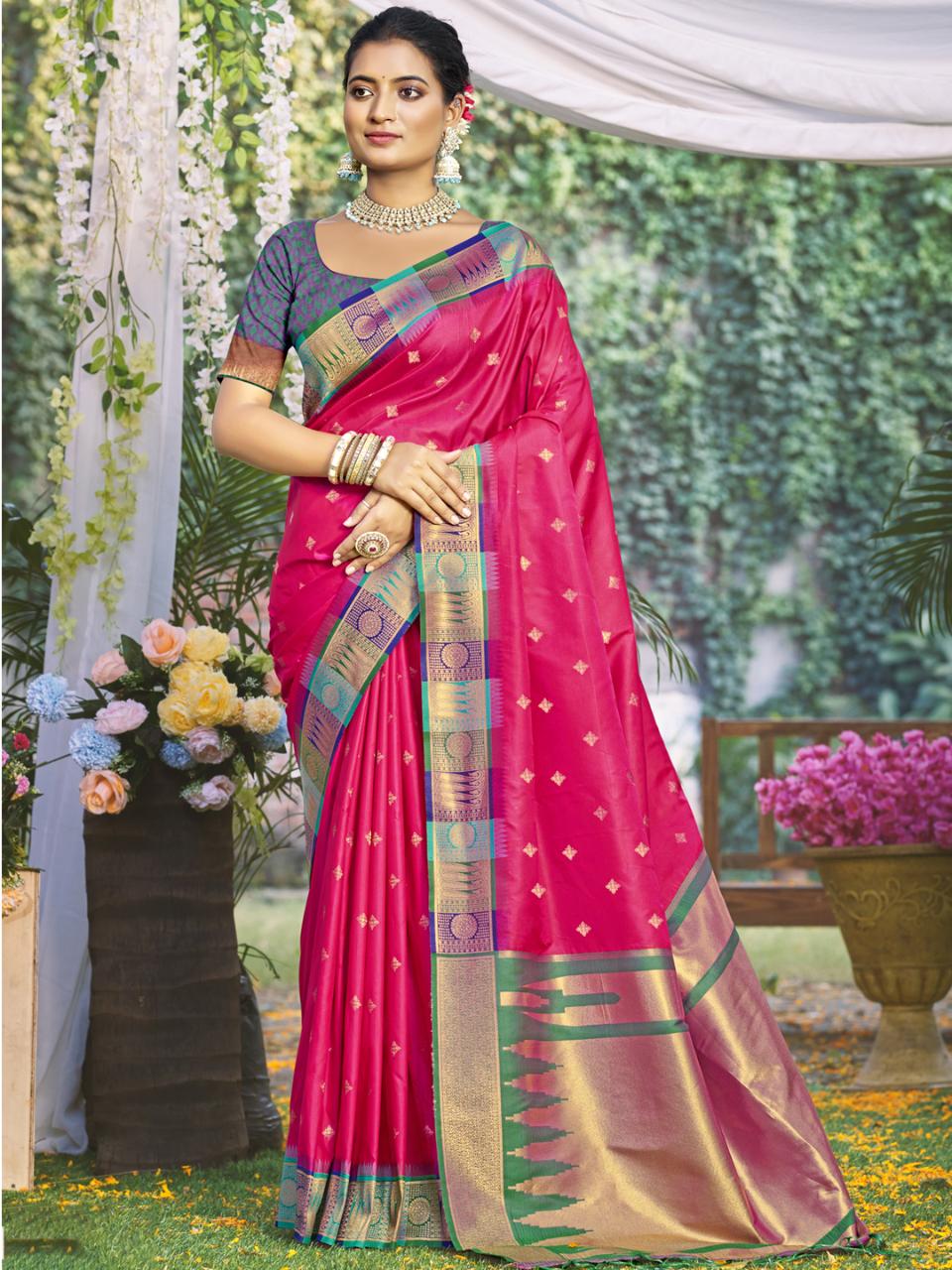 Bunawat Divya Prabha Silk Festive Wear Saree Collection