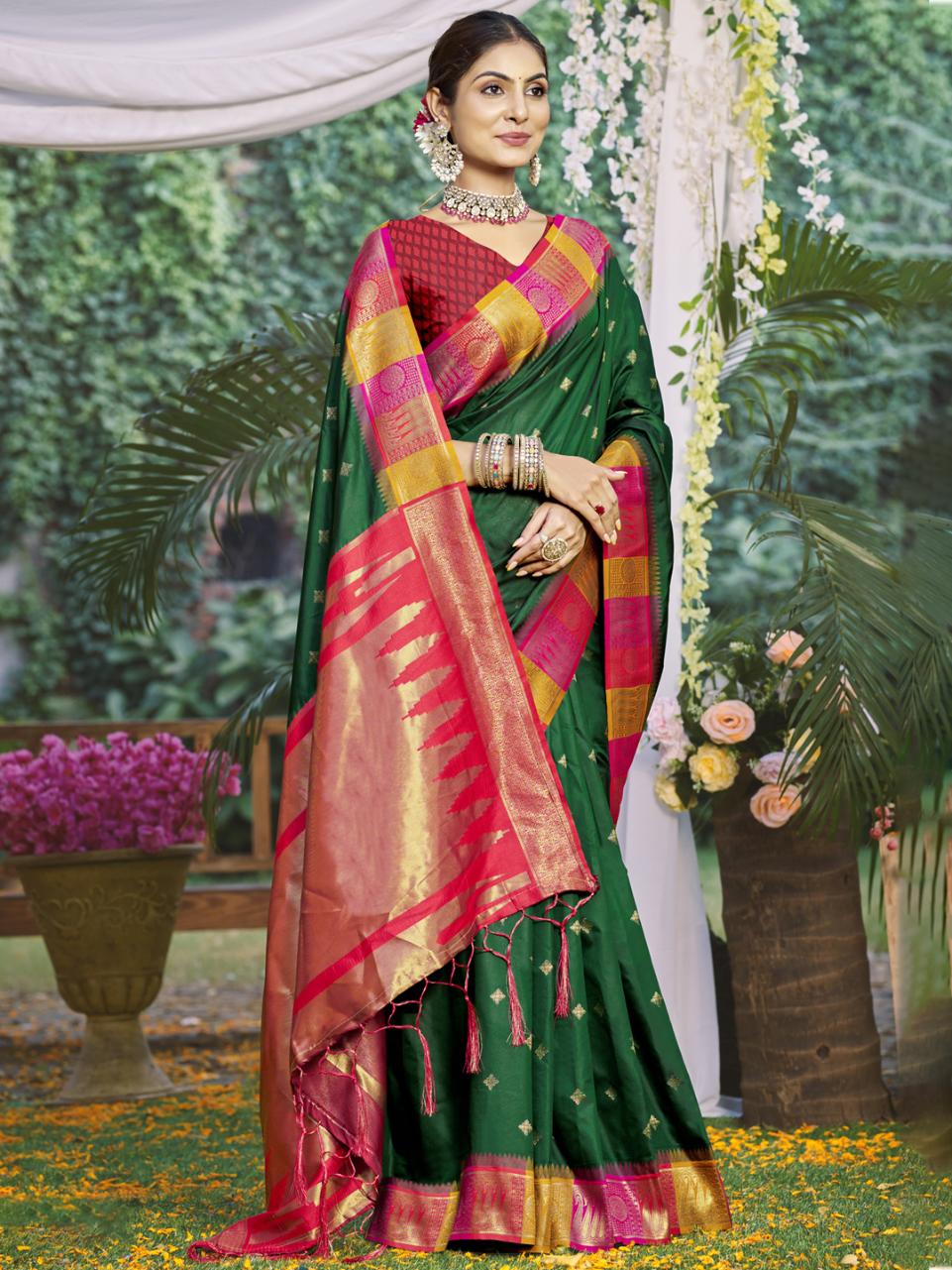 Bunawat Divya Prabha Silk Festive Wear Saree Collection
