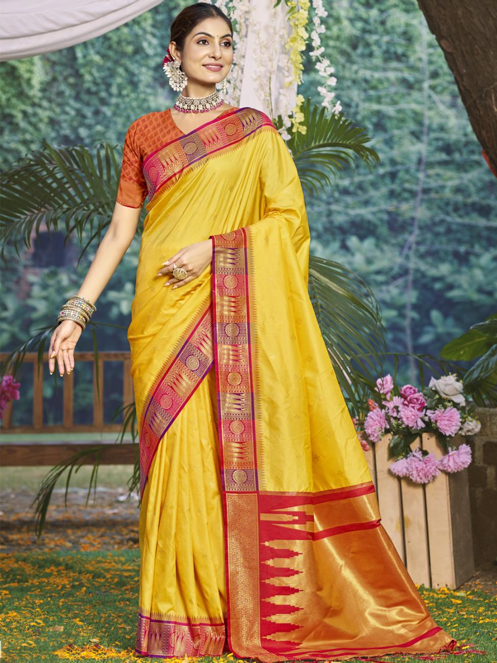 Bunawat Divya Prabha Silk Festive Wear Saree Collection