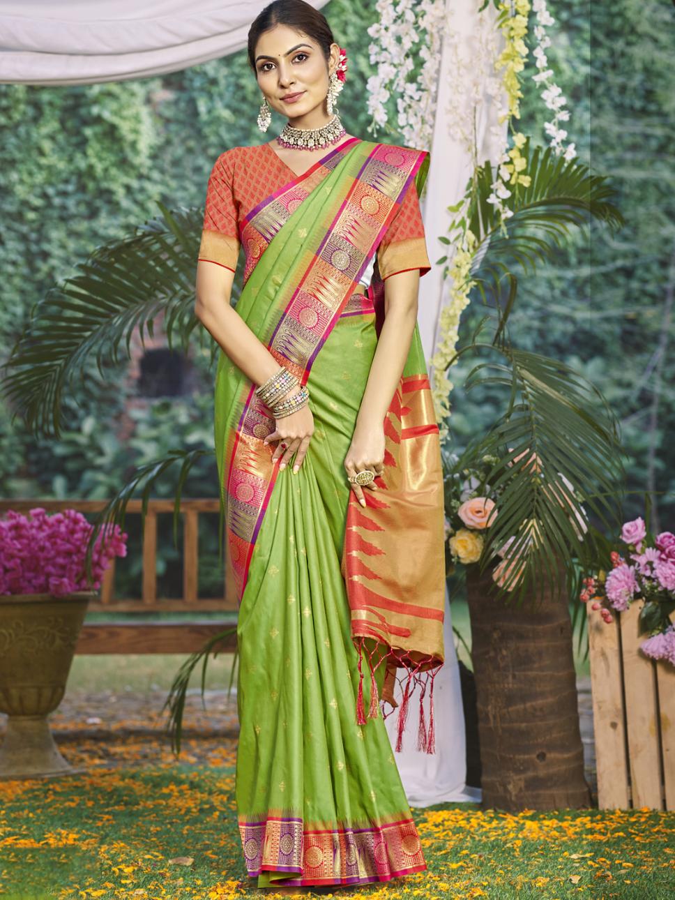 Bunawat Divya Prabha Silk Festive Wear Saree Collection