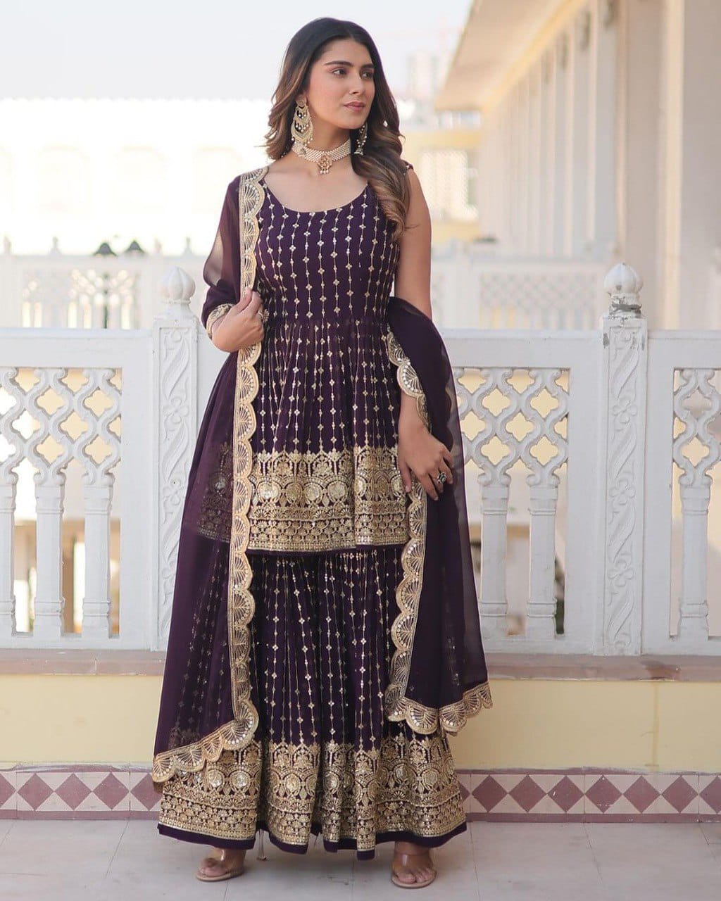 Designer DC-G52 Readymade Sharara Pair With Dupatta Wholesale Collection 