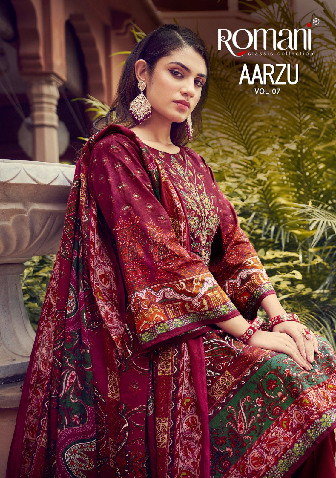 Romani Aarzu Vol 7 Digital Printed Dress Material Collection