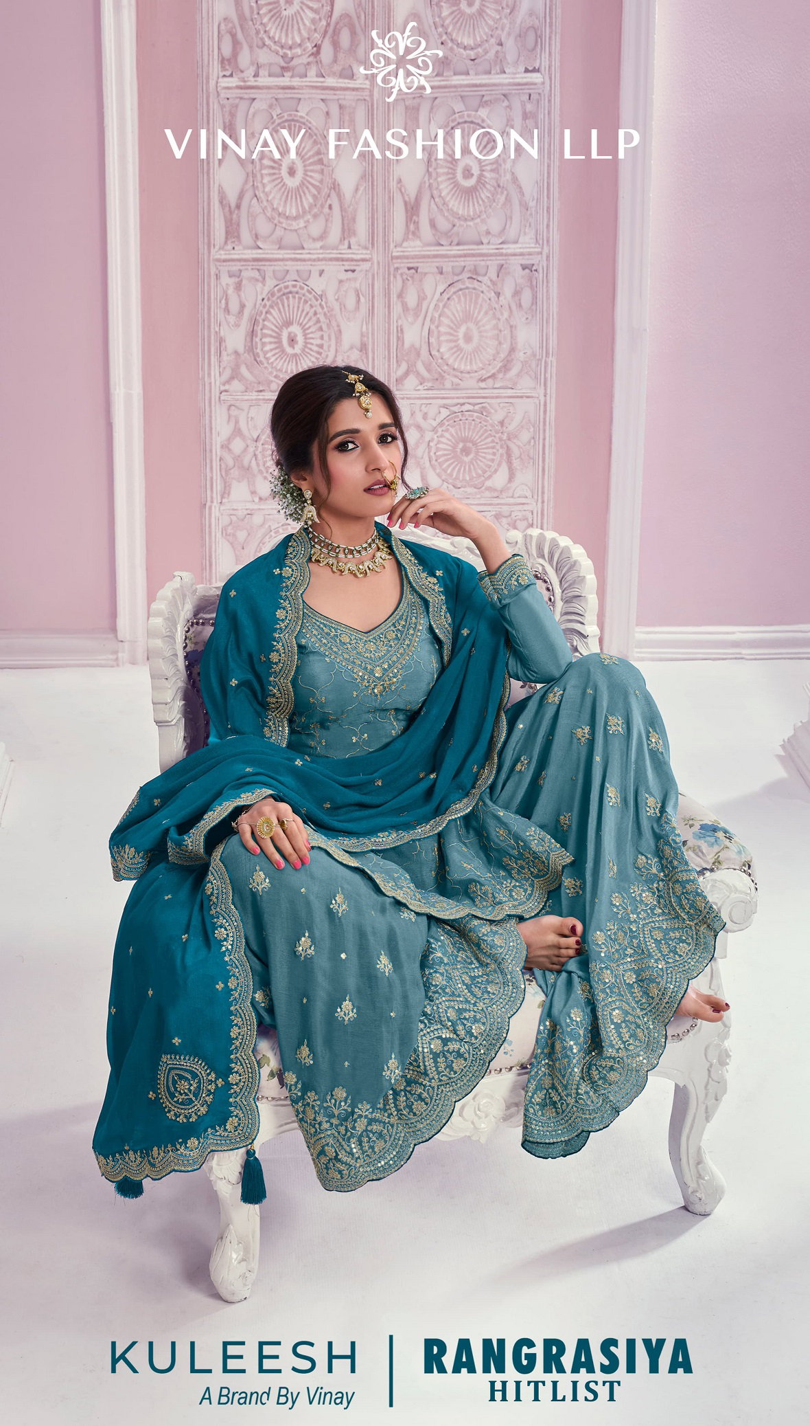 Vinay Kuleesh Rangrasiya Hitlist Designer Sharara  Collection