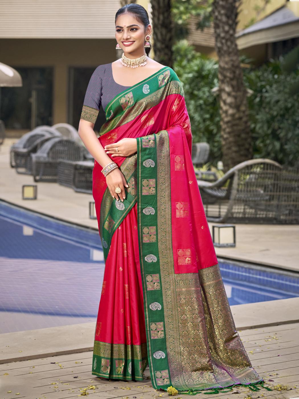 Bunawat Vijaya Silk Festival Wear Saree Collection