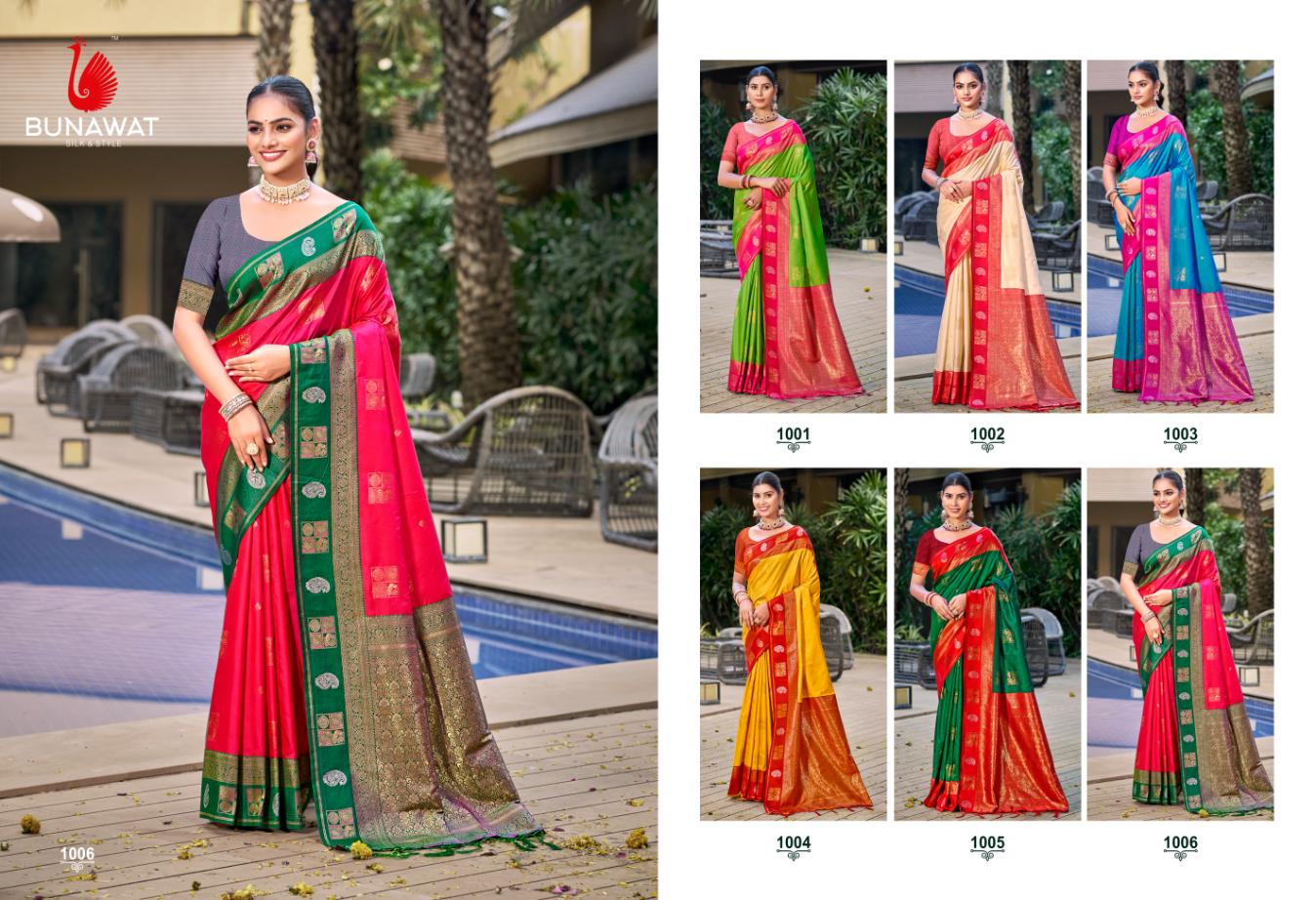 Bunawat Vijaya Silk Festival Wear Saree Collection